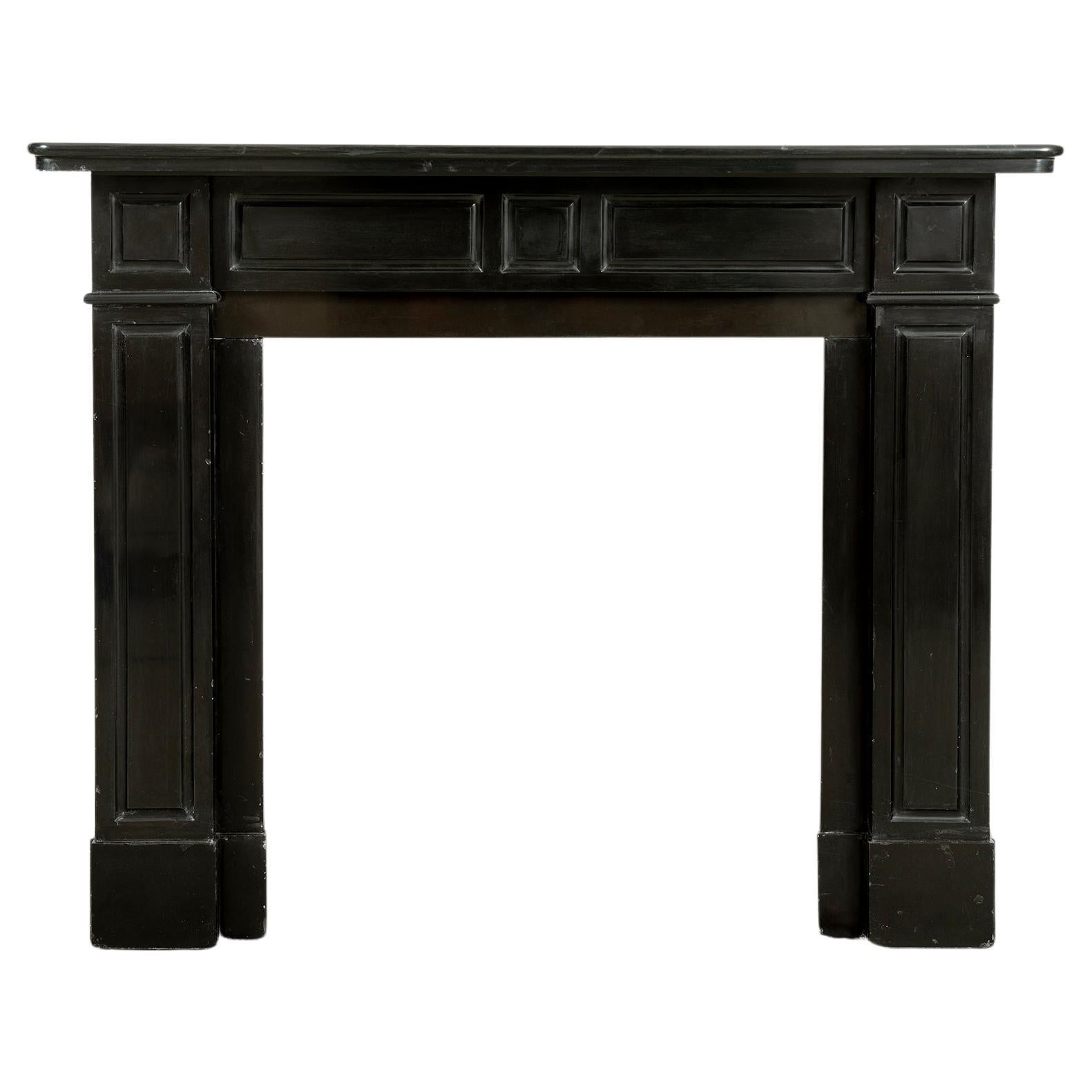 Antique Fireplace in Black Marble