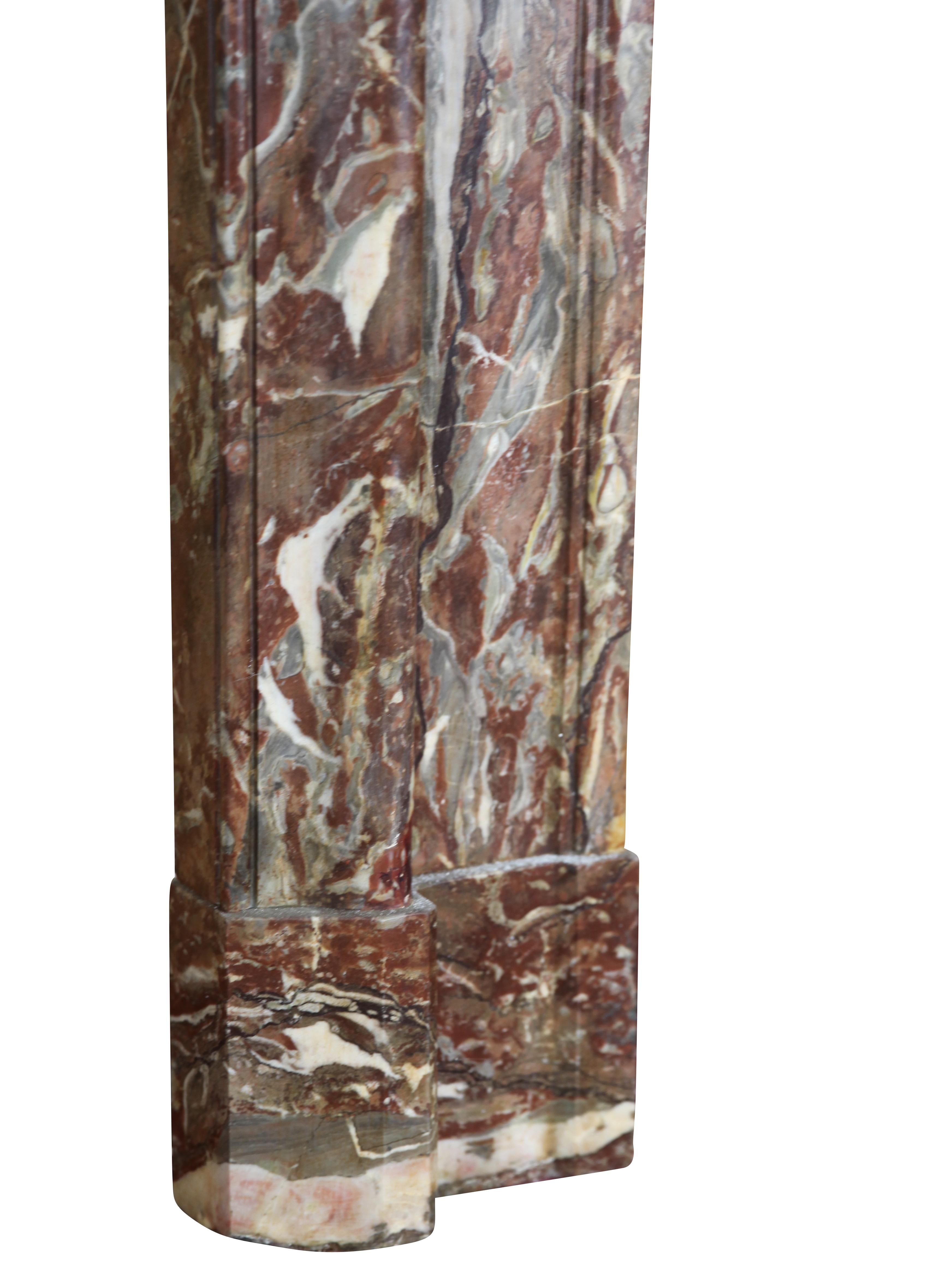 Antique Fireplace In Brown Belgian Marble Unique And Exceptional Rare 18Th Centu For Sale 4