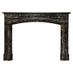 Antique Fireplace in Portoro Marble, Free Shipping