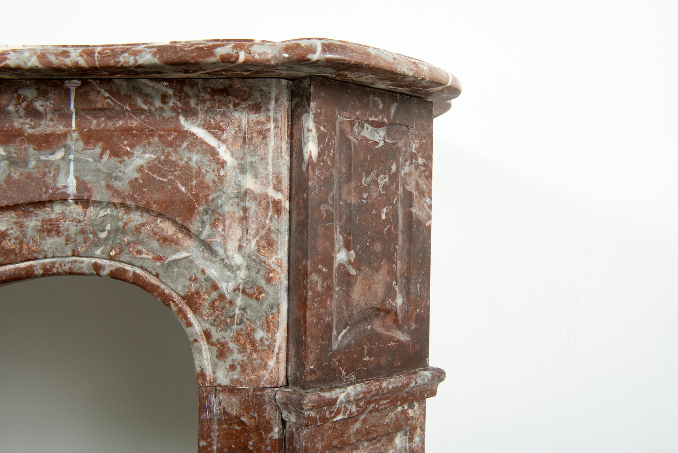 Antique Fireplace in Red Marble 7