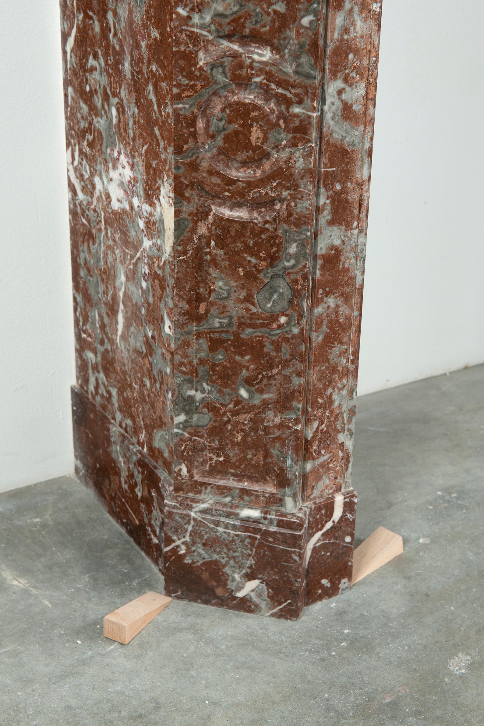 Antique Fireplace in Red Marble 8