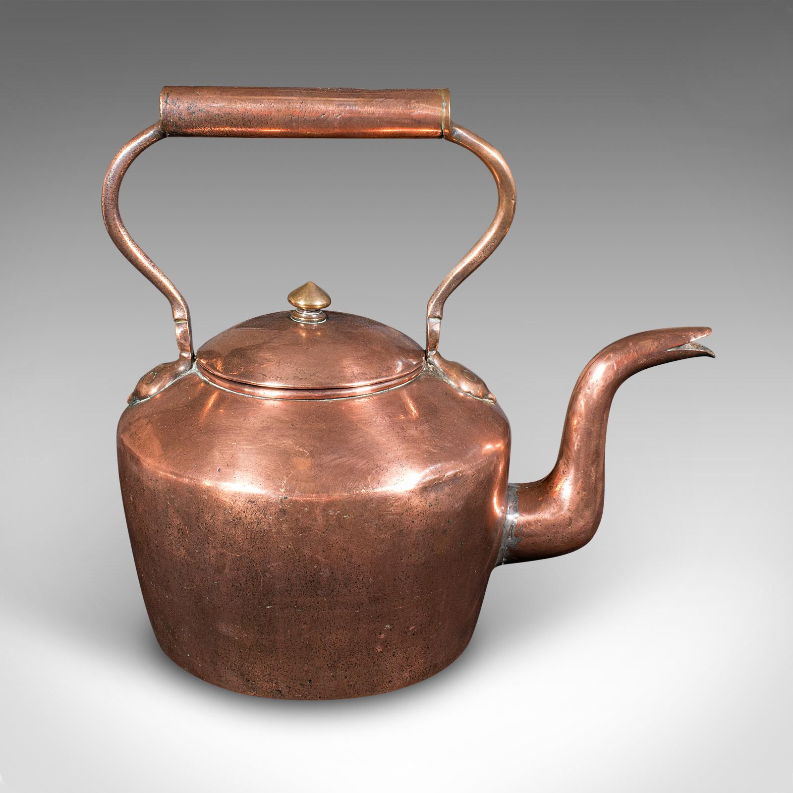 Antiker Kaminsims, englisch, Kupfer, Herzh Warmer, viktorianisch, um 1870 (Viktorianisch) im Angebot