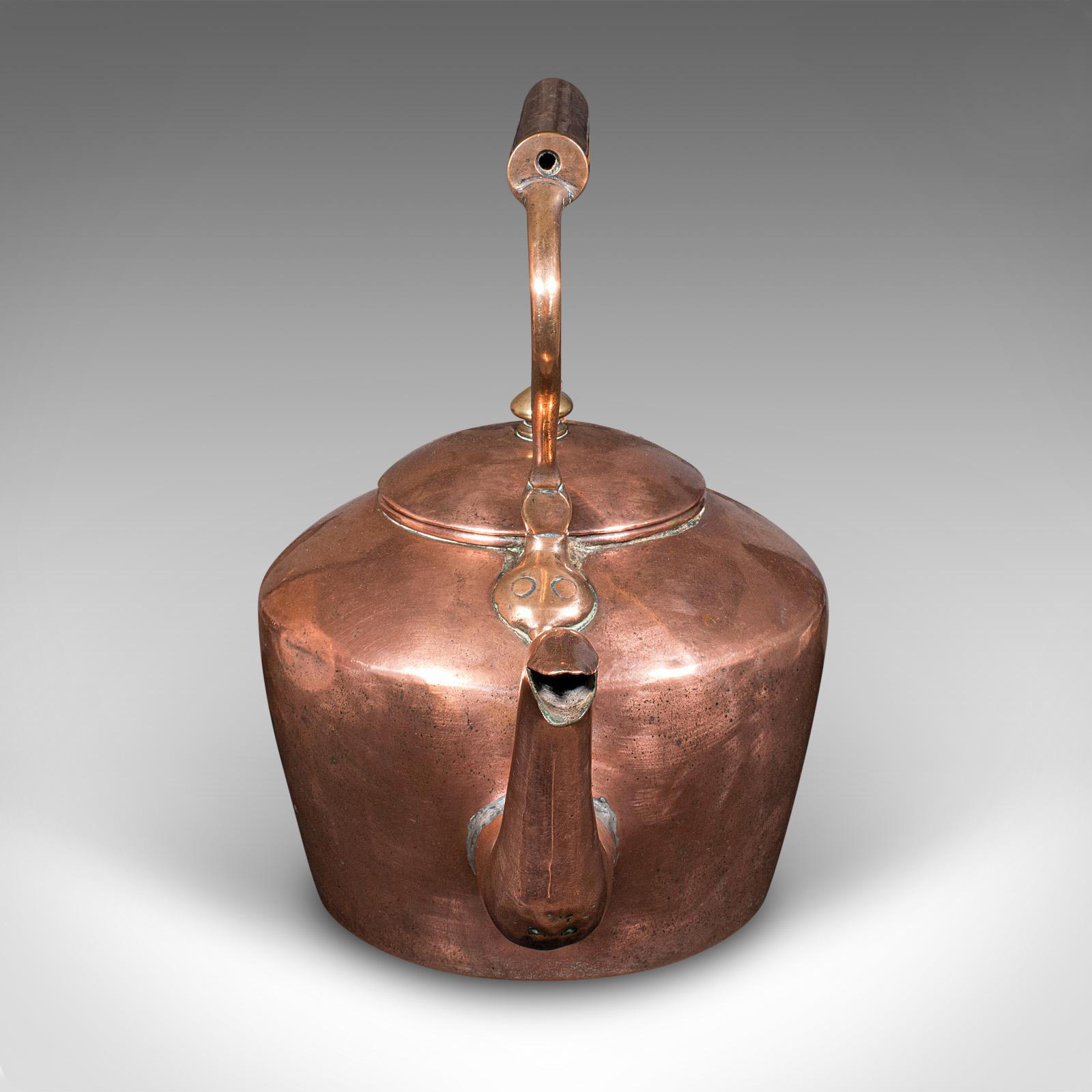 Antiker Kaminsims, englisch, Kupfer, Herzh Warmer, viktorianisch, um 1870 (Britisch) im Angebot