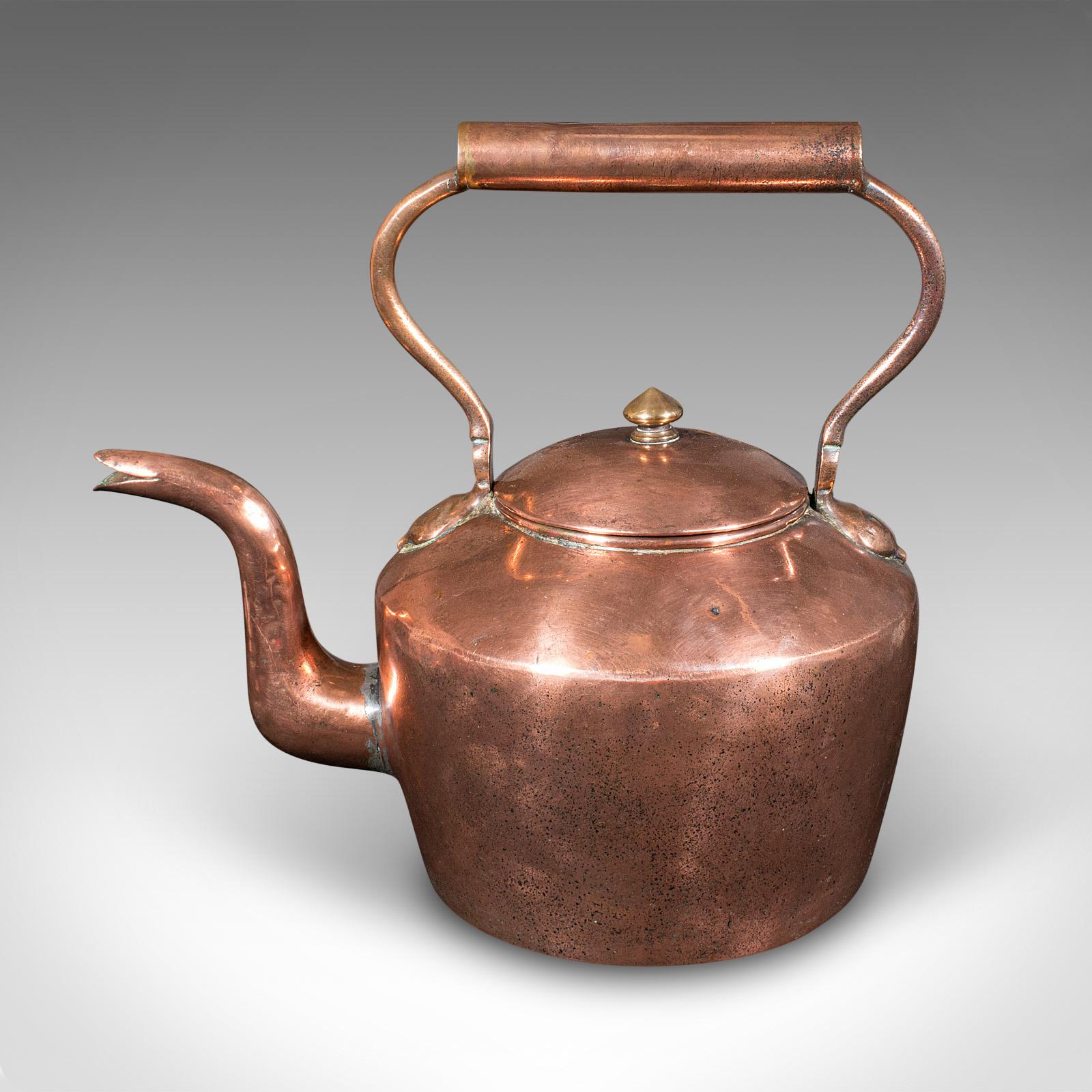 Antiker Kaminsims, englisch, Kupfer, Herzh Warmer, viktorianisch, um 1870 im Zustand „Gut“ im Angebot in Hele, Devon, GB