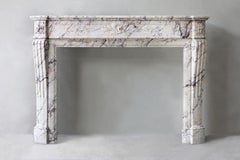 Antique Fireplace Mantel - 19th century - Escalette marble - Louis XVI style