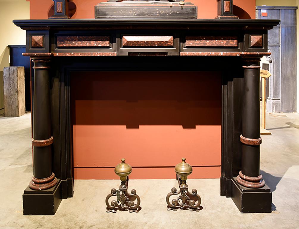 Mid-19th Century Antique Fireplace Mantel, 19th Century For Sale