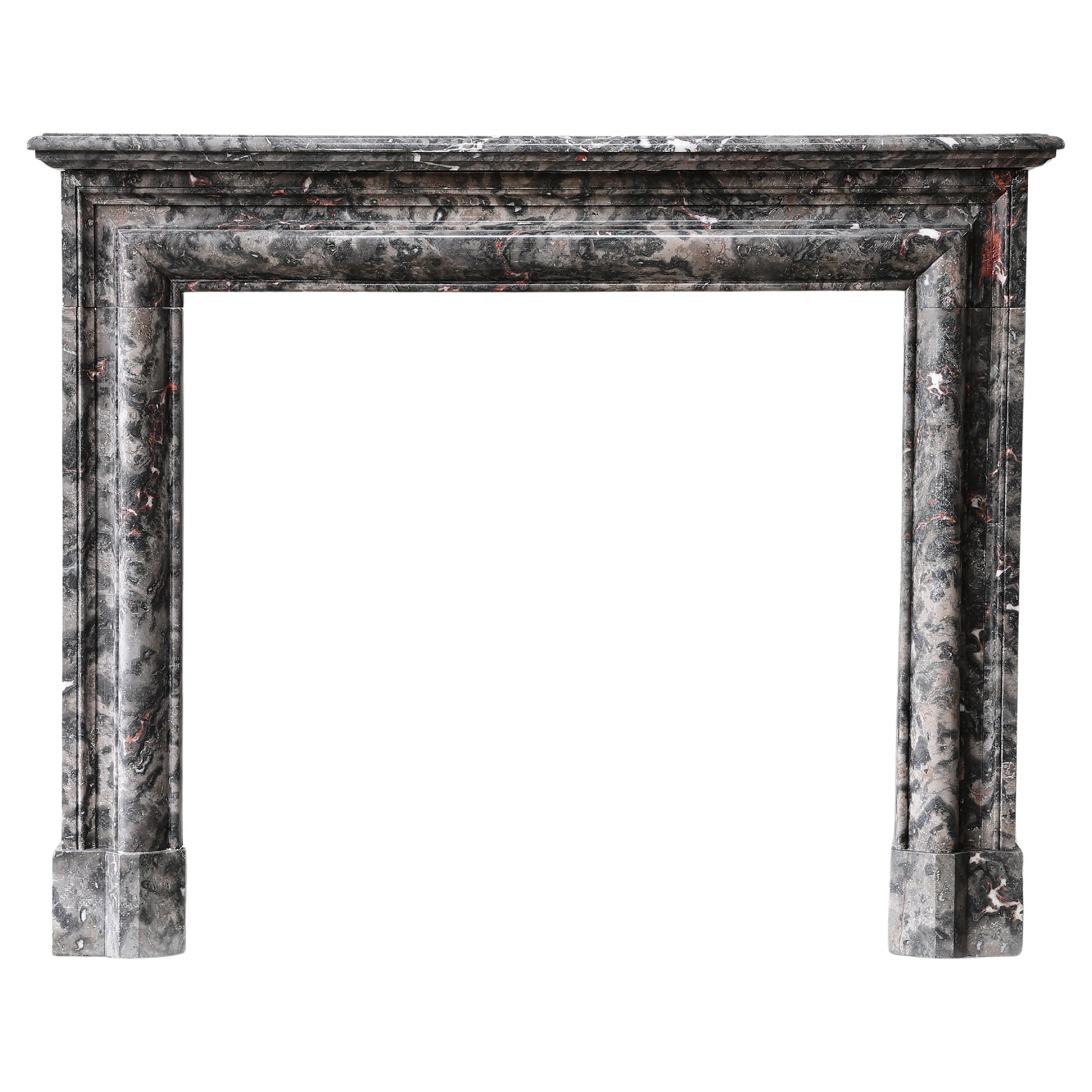 Antique Fireplace Mantel - Brown marble - 19th century - Louis XIV