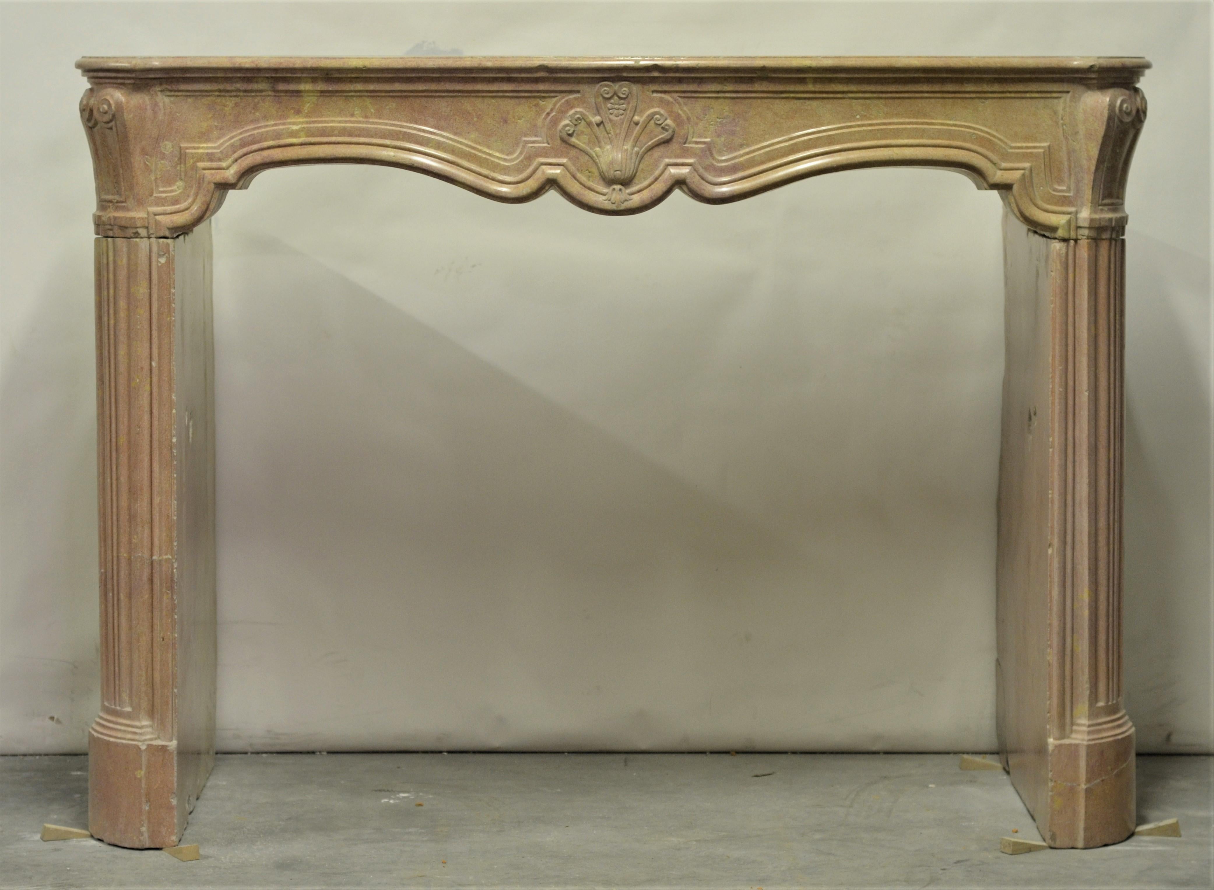 French antique Louis XV fireplace mantel, 18th Century.

This great looking mantel is made from 