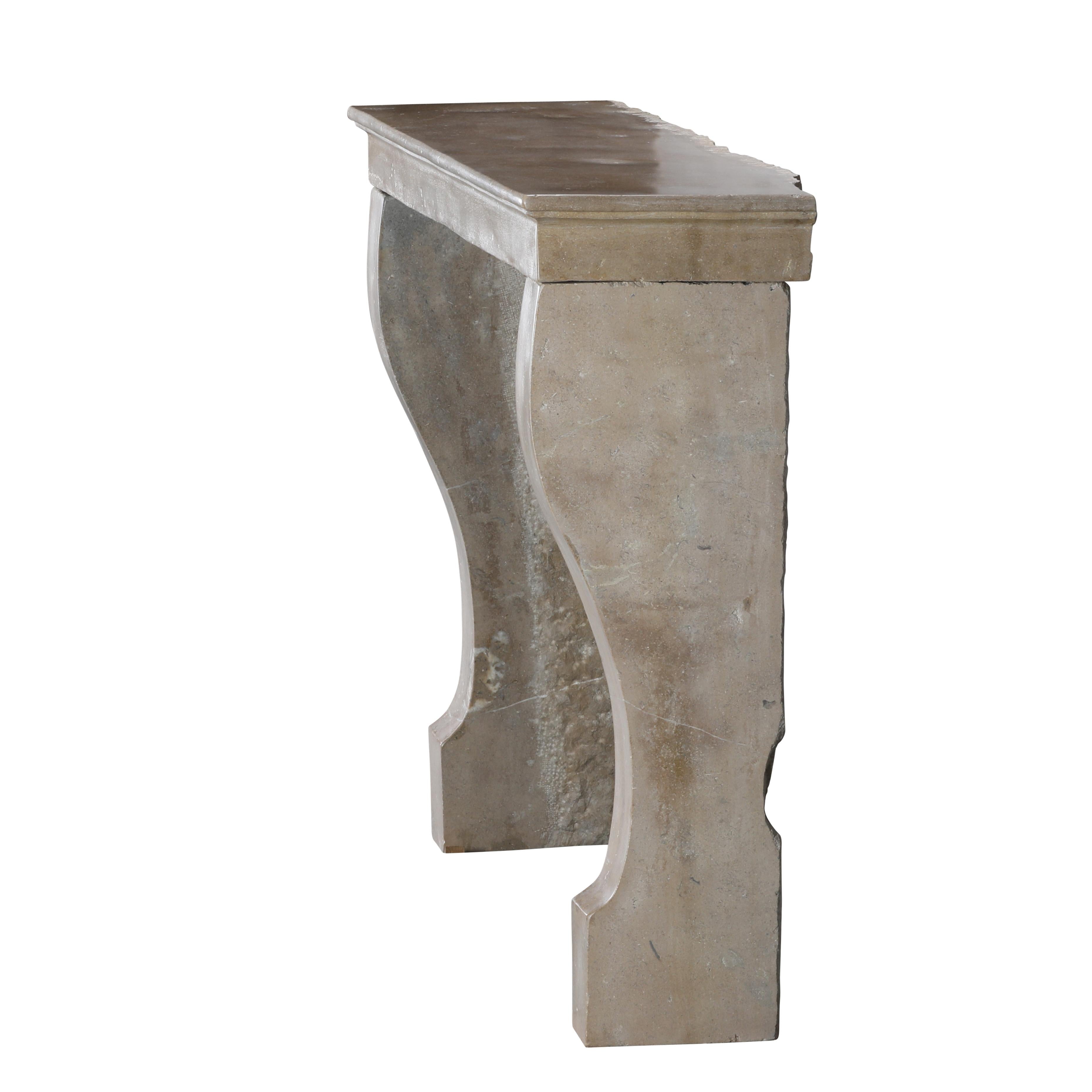 Antique Fireplace Mantel From France In Stone For Timeless Design Project For Sale 4