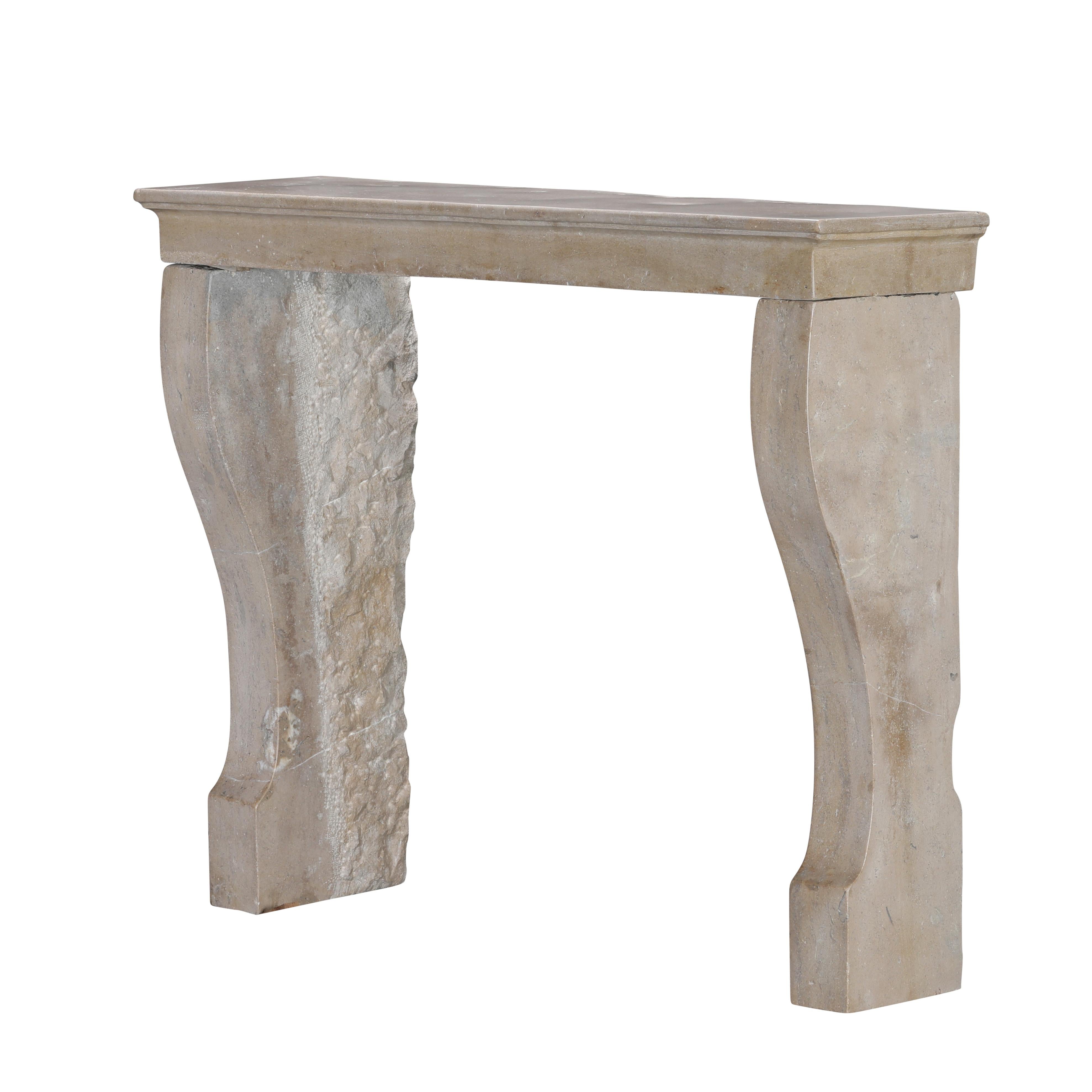 Antique Fireplace Mantel From France In Stone For Timeless Design Project For Sale 5