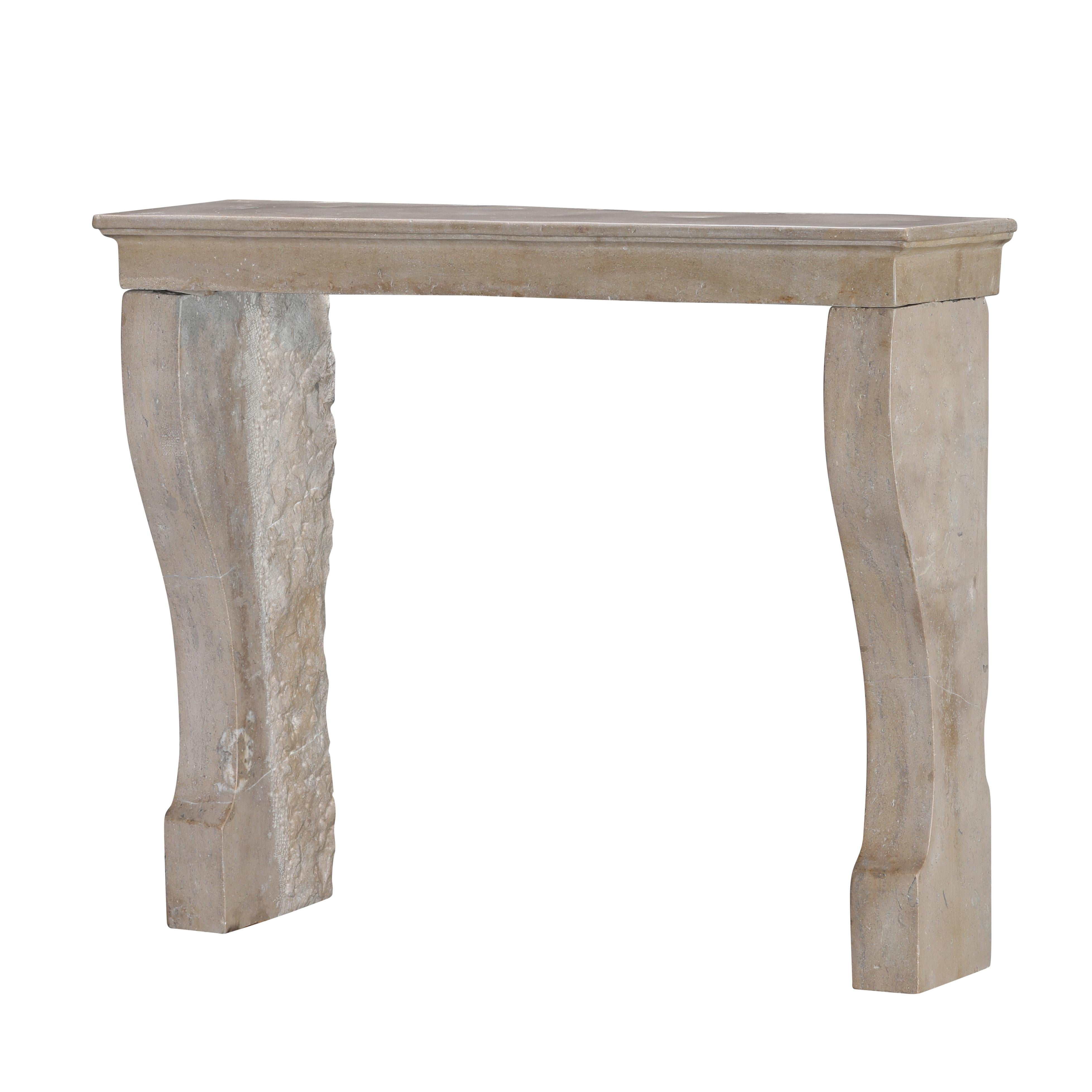 Antique Fireplace Mantel From France In Stone For Timeless Design Project For Sale 6