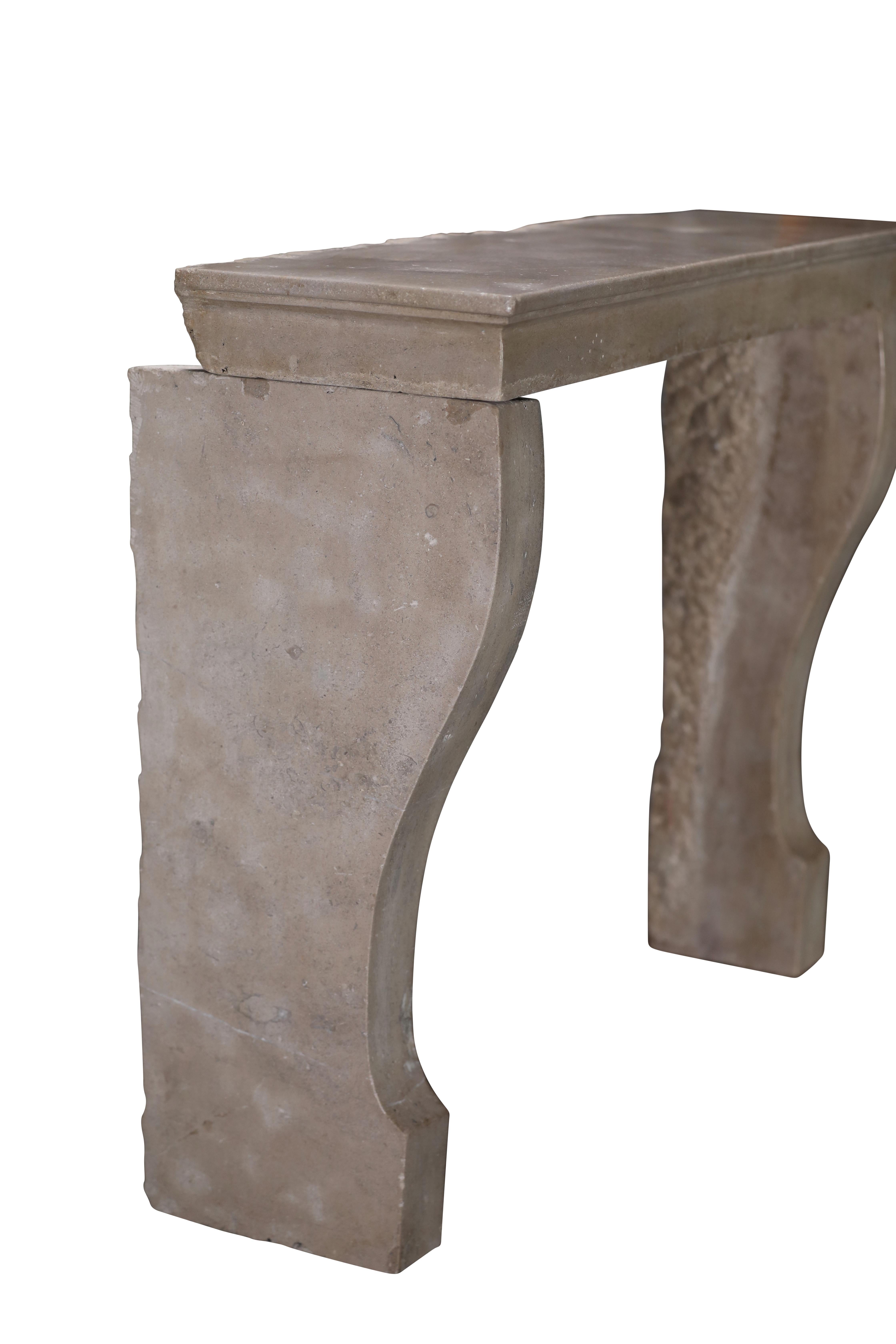 Antique Fireplace Mantel From France In Stone For Timeless Design Project For Sale 8