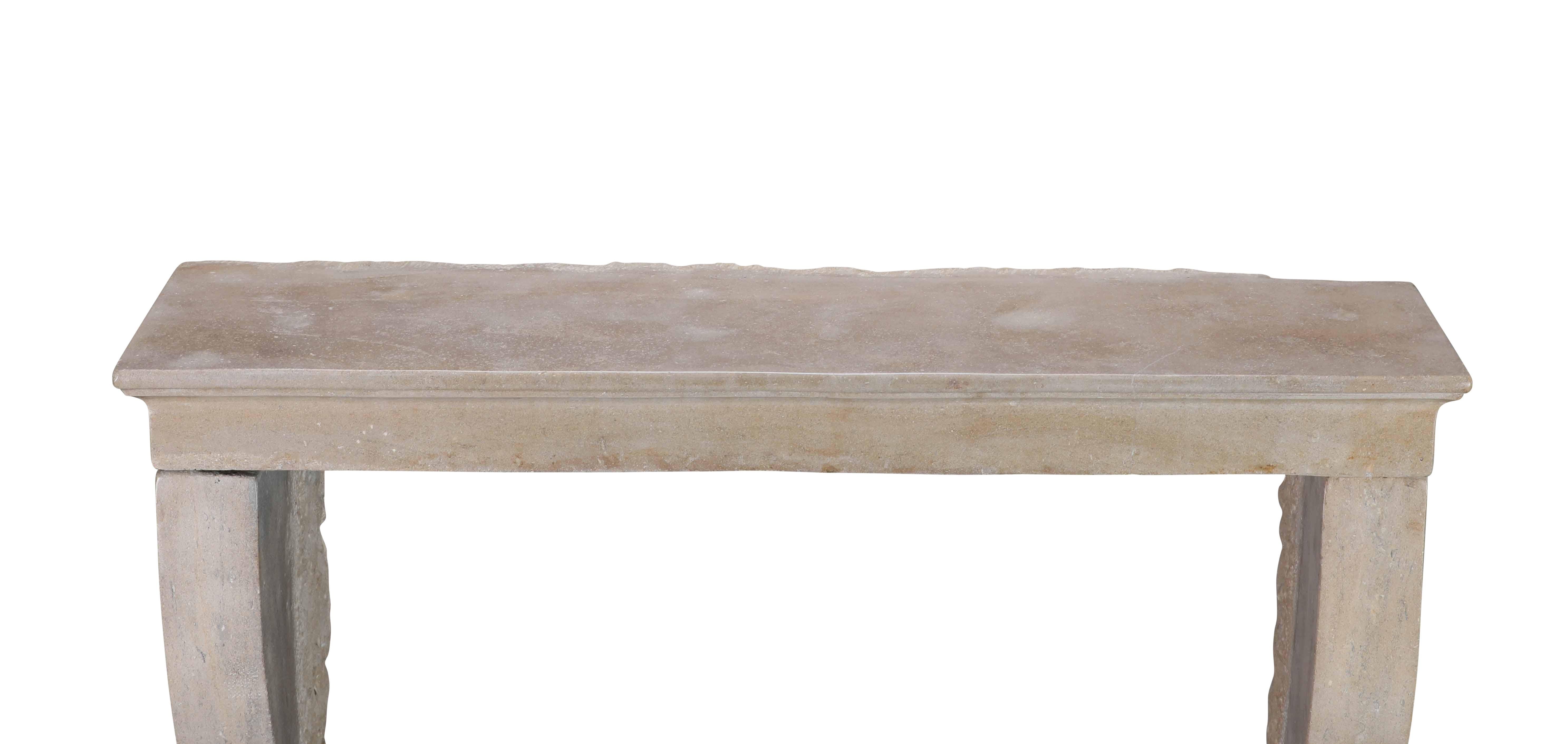 Antique Fireplace Mantel From France In Stone For Timeless Design Project For Sale 13