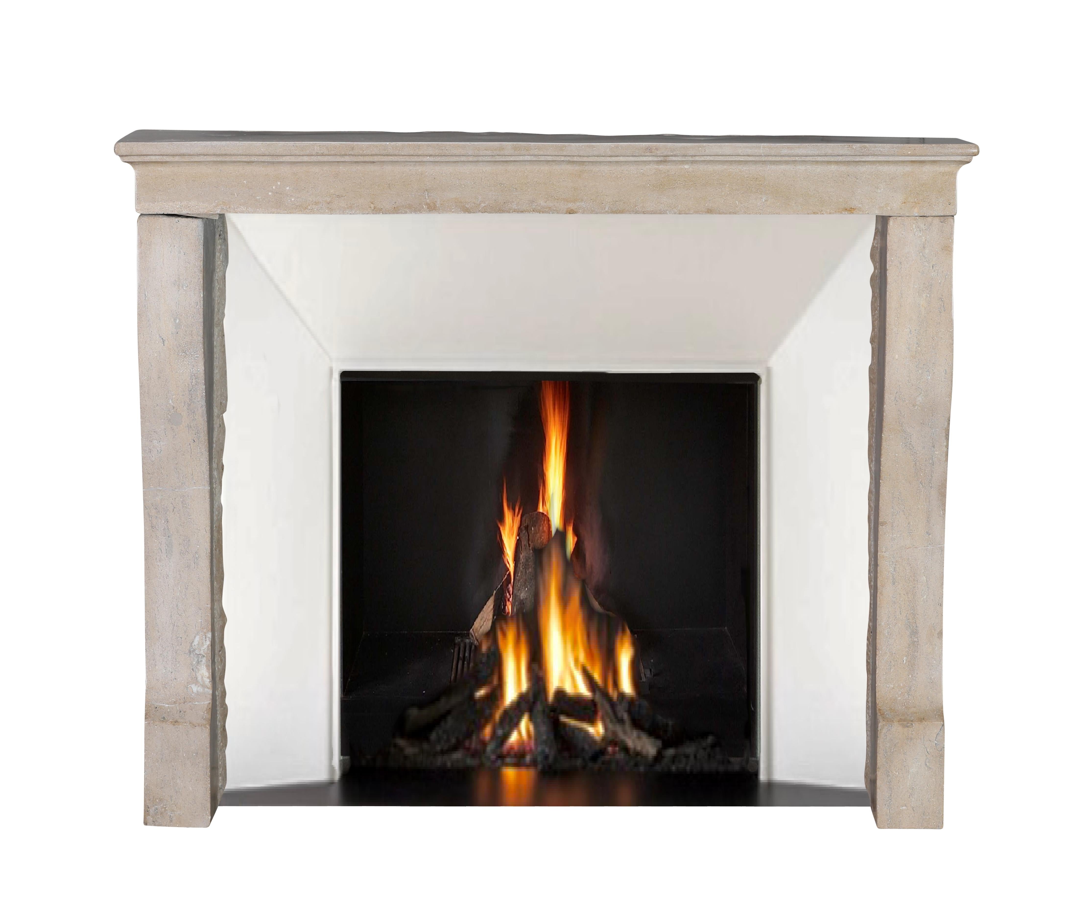 French Antique Fireplace Mantel From France In Stone For Timeless Design Project For Sale
