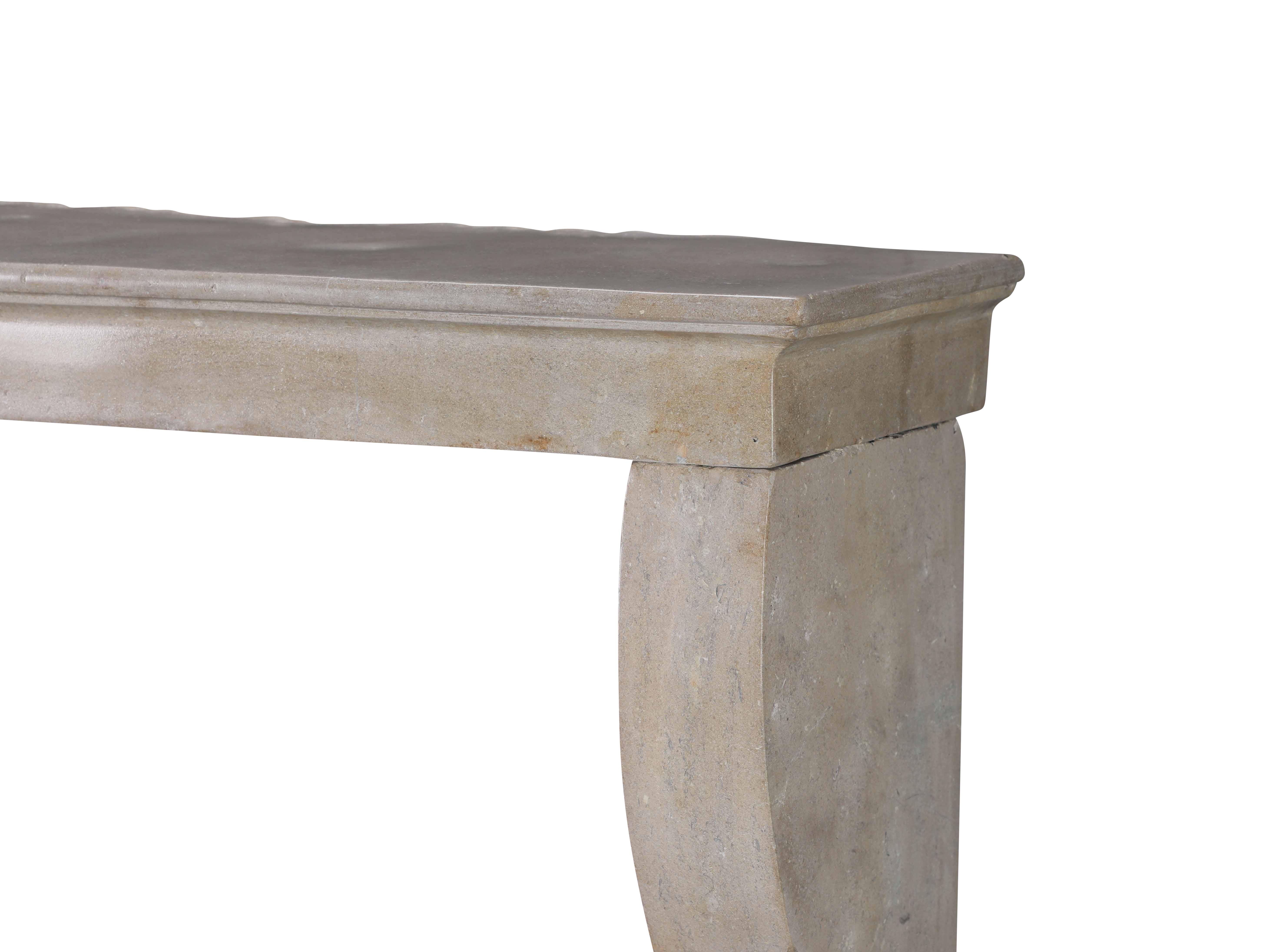 Antique Fireplace Mantel From France In Stone For Timeless Design Project For Sale 1