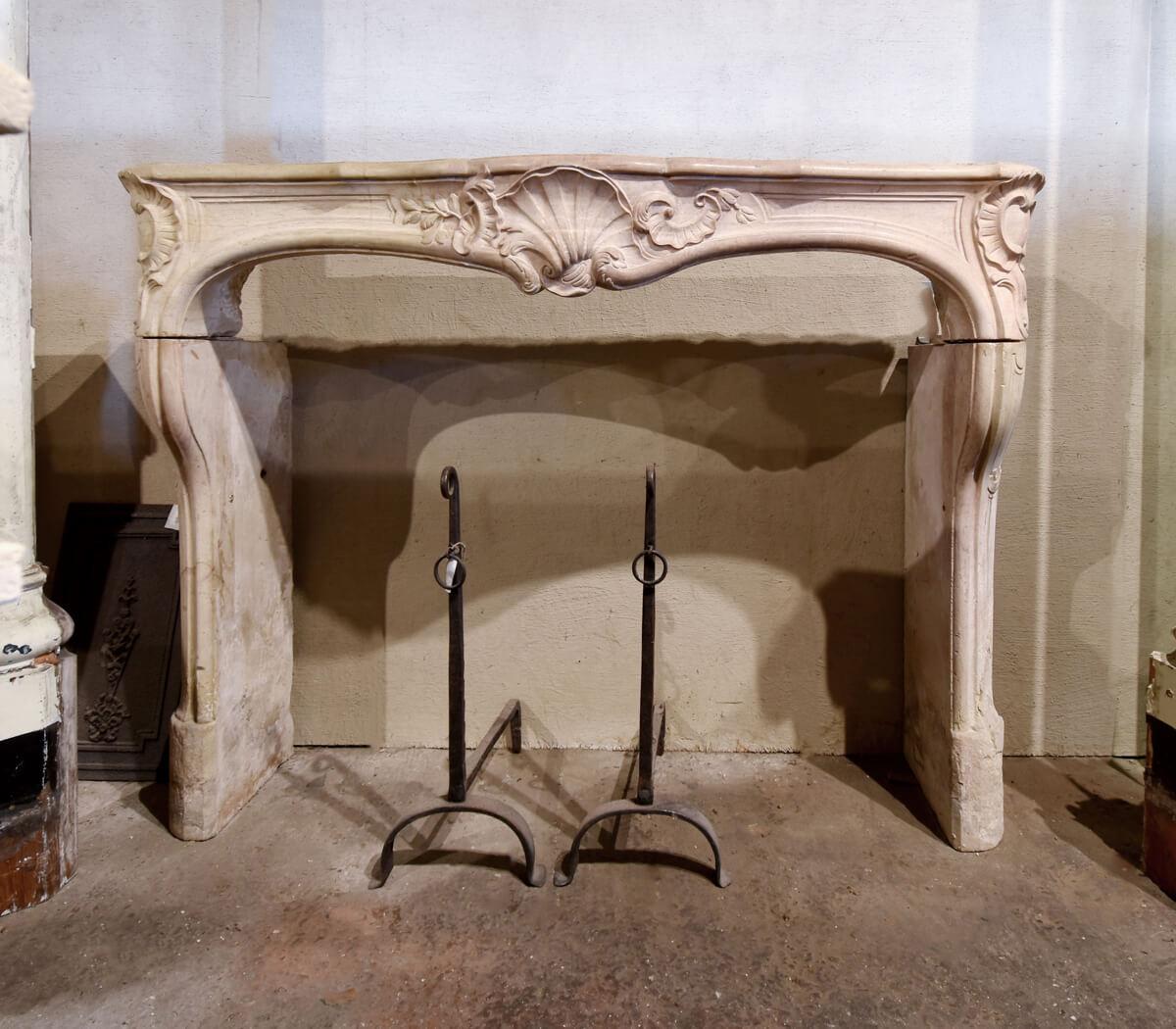 Antique fireplace mantel from the 19th Century to place around the chimney.