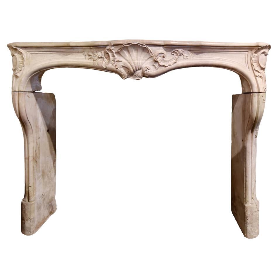 Antique fireplace mantel from the 19th Century For Sale