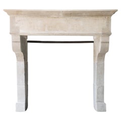 Antique Fireplace Mantel from the 19th century of french limestone