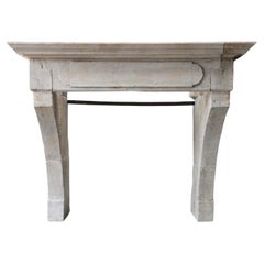 Used Fireplace Mantel from the 19th century of french limestone 