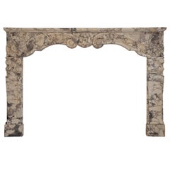 Antique Fireplace Mantel in Breche Violet Marble