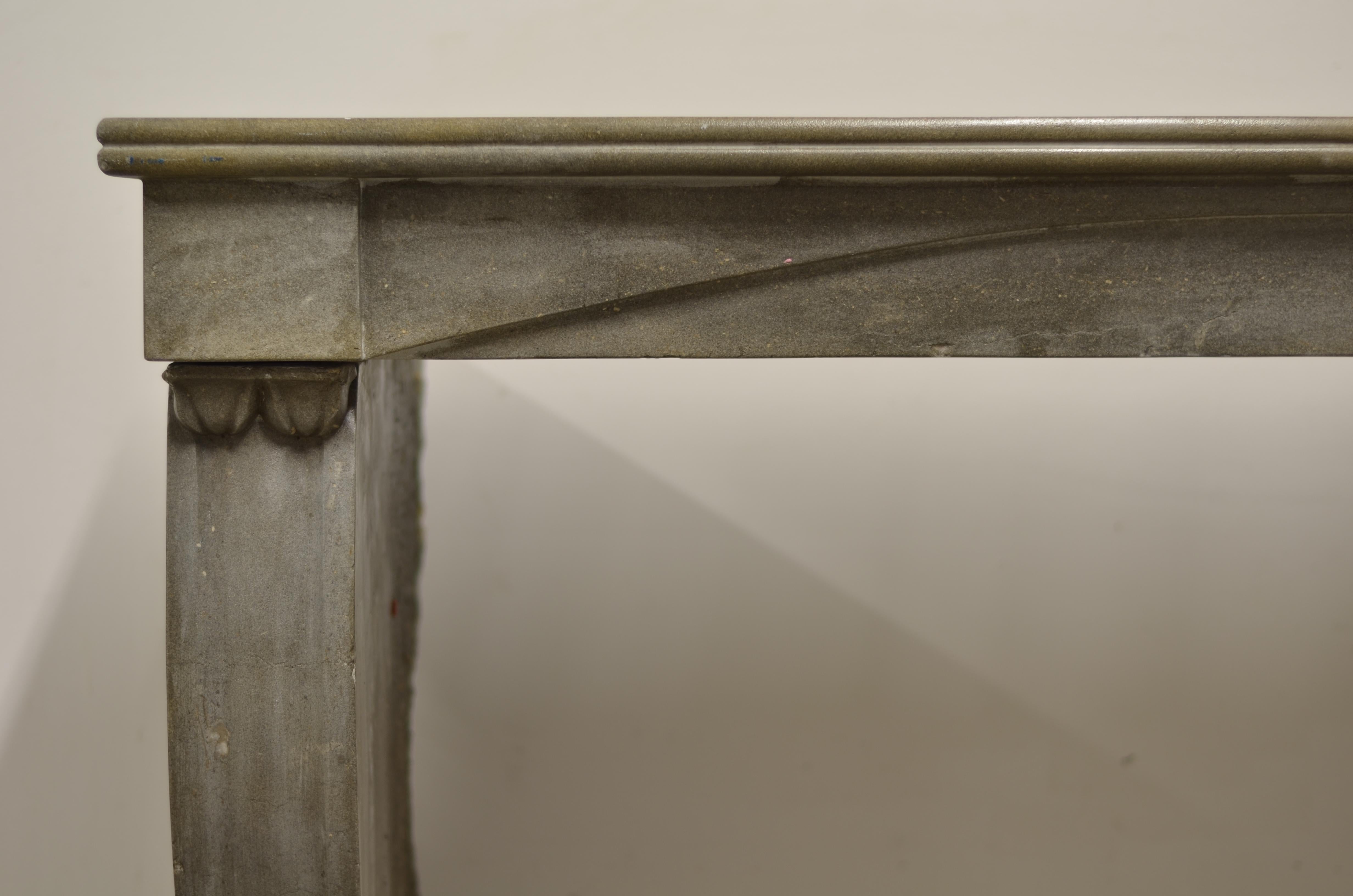 Louis Philippe Antique Fireplace Mantel in Limestone For Sale