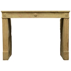 Antique Fireplace Mantel in Limestone