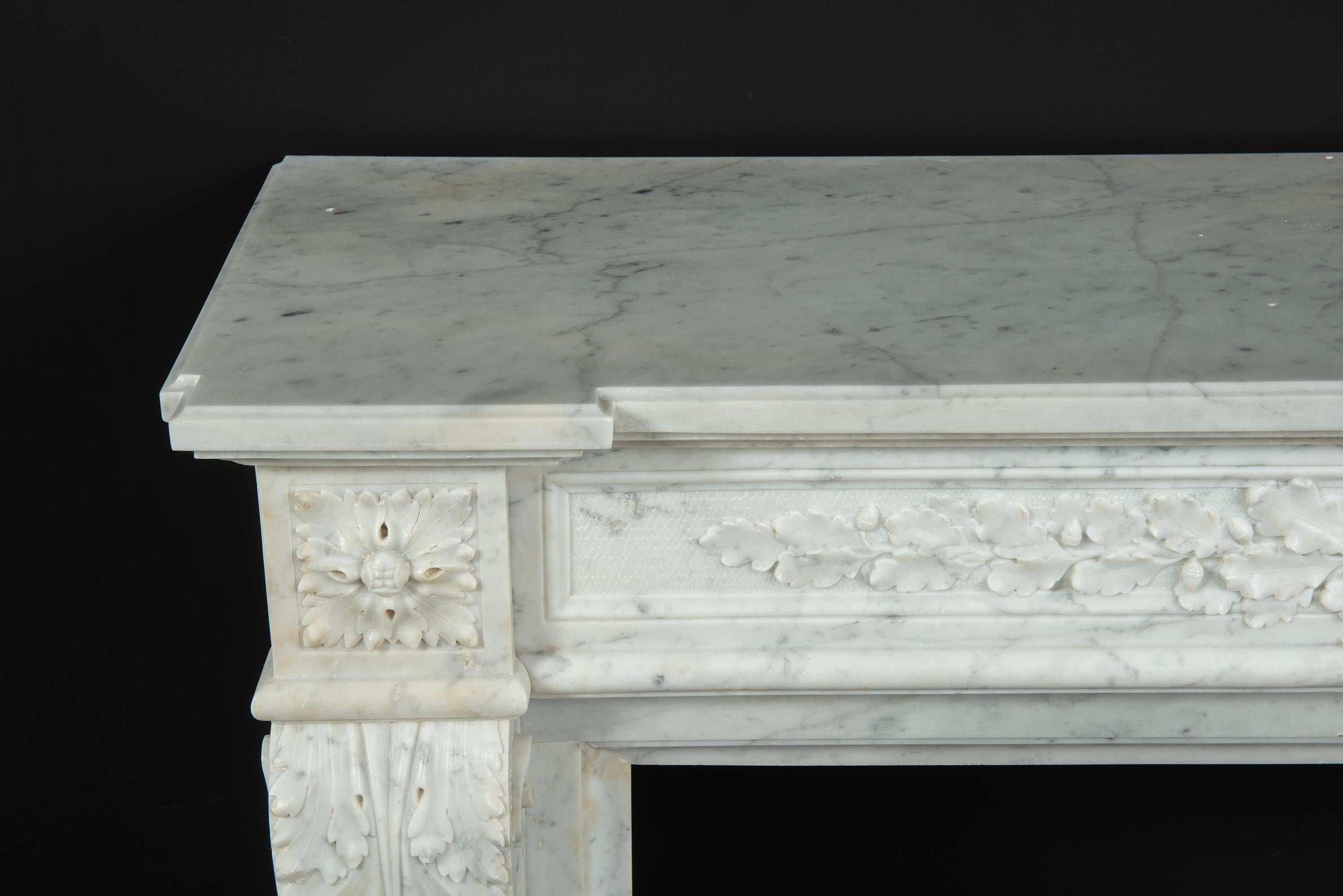 Antique Fireplace Mantel in Louis XVI Style For Sale 4