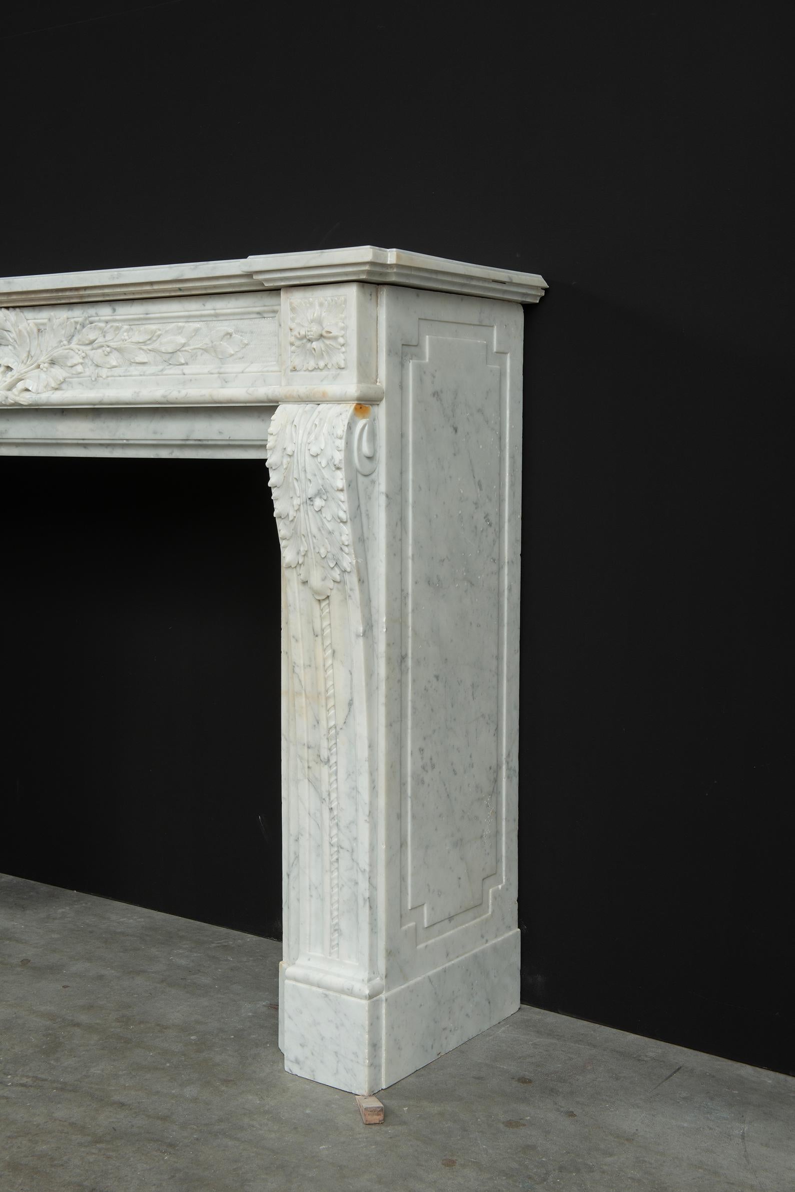 Antique Fireplace Mantel in Louis XVI Style For Sale 8