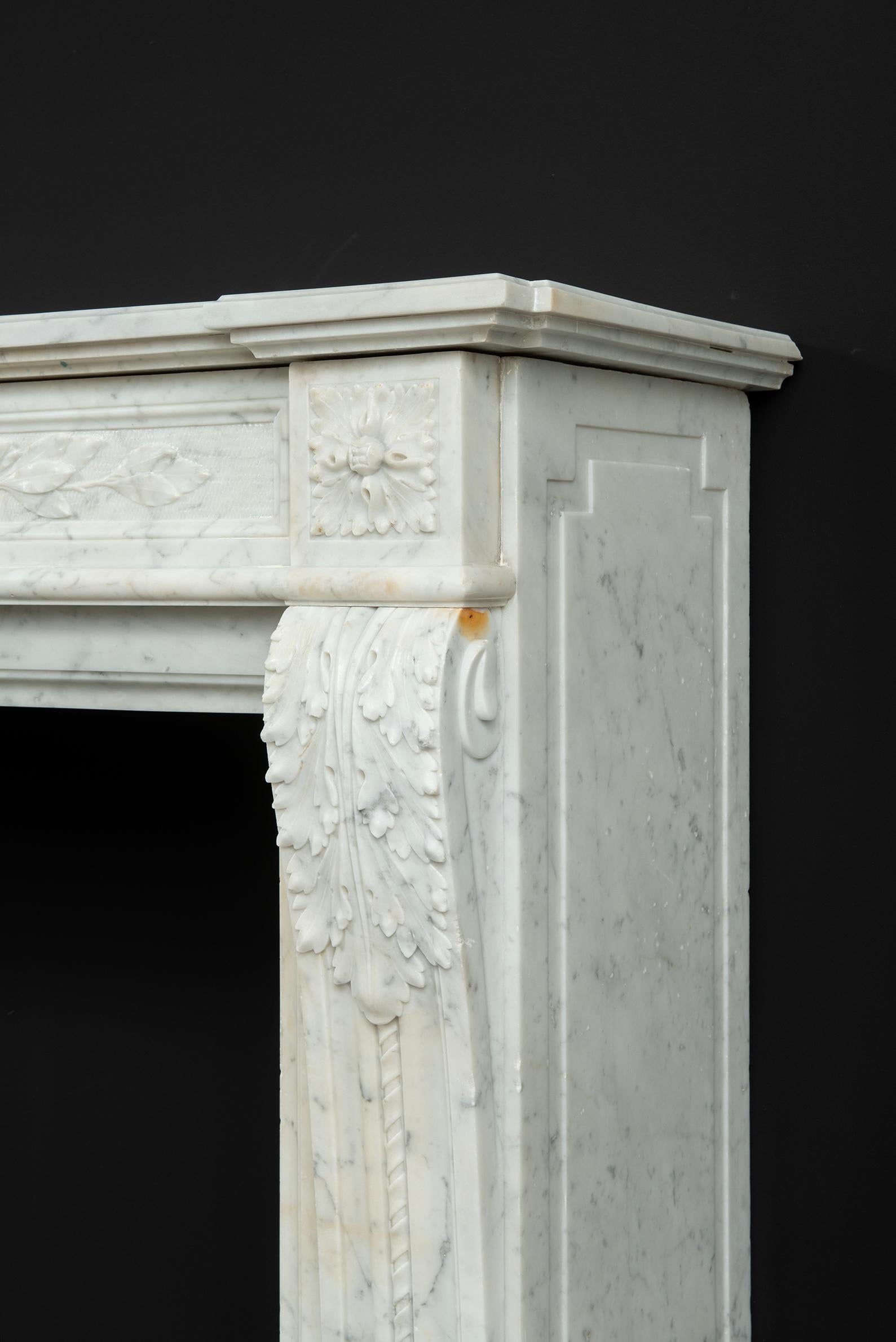 Antique Fireplace Mantel in Louis XVI Style For Sale 10