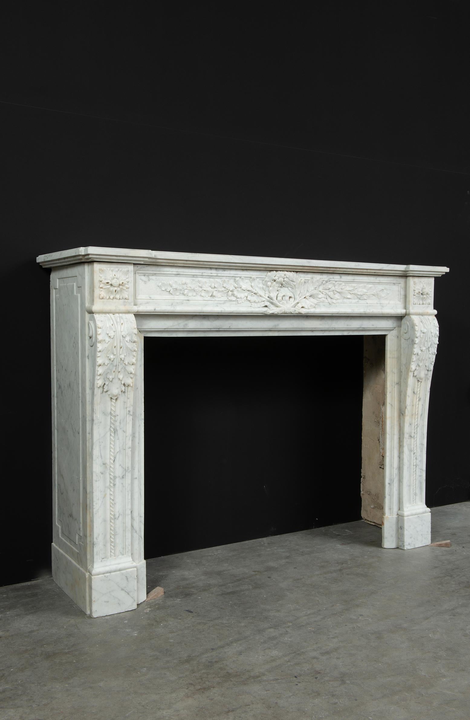Antique Fireplace Mantel in Louis XVI Style For Sale 12