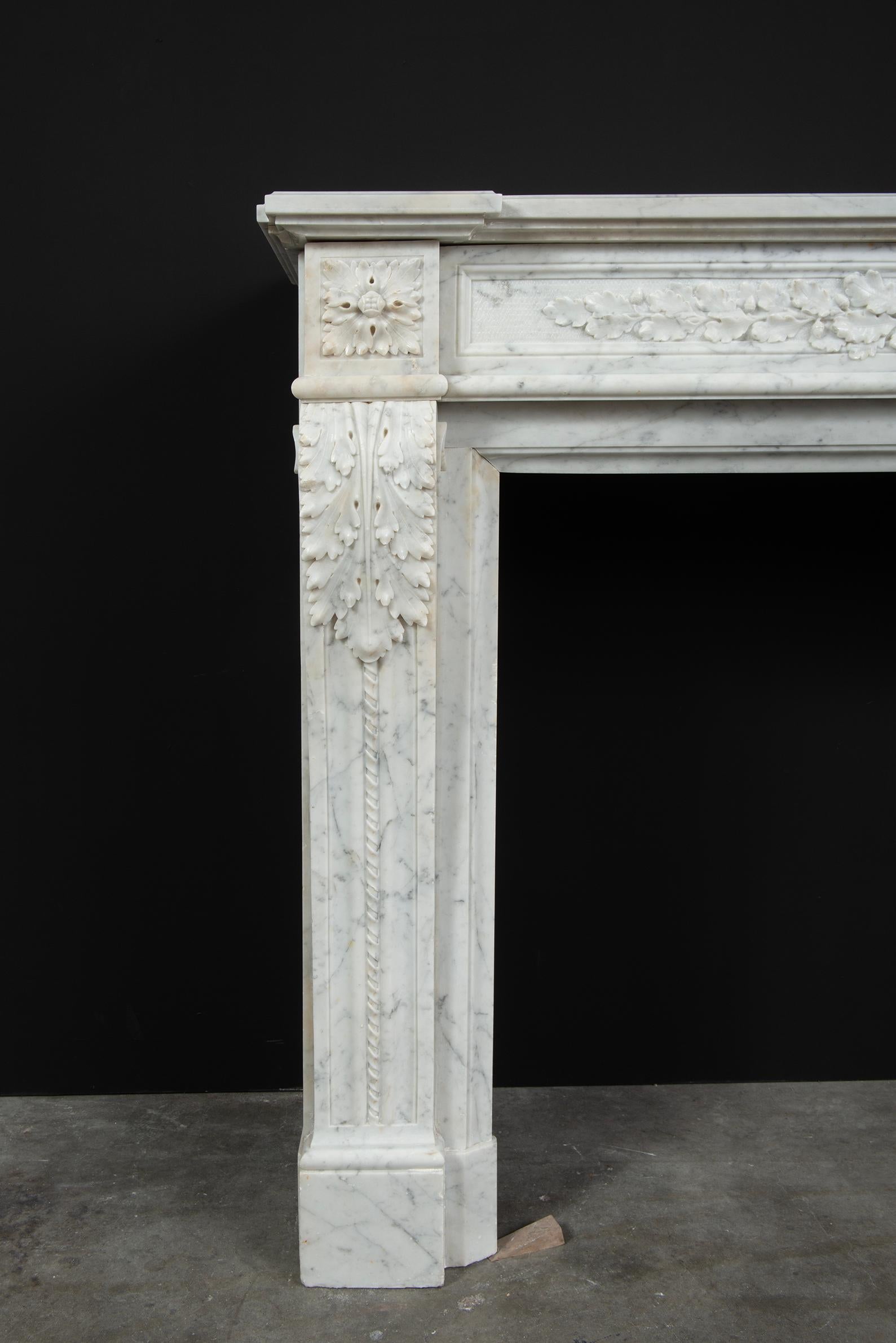 Antique Fireplace Mantel in Louis XVI Style For Sale 1
