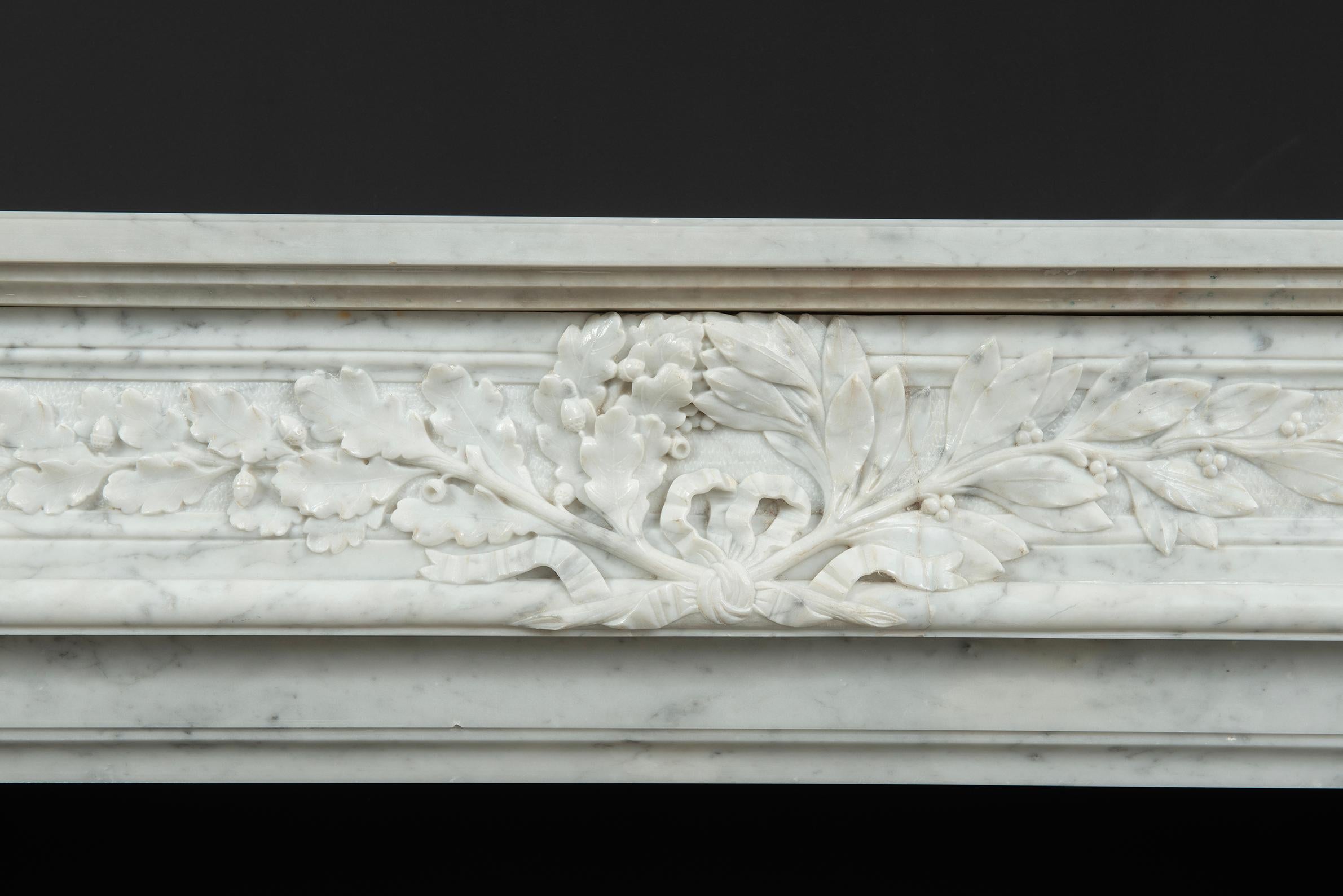 Antique Fireplace Mantel in Louis XVI Style For Sale 3