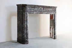 Antique fireplace mantel of Bois de Jourdan marble Louis XVI style