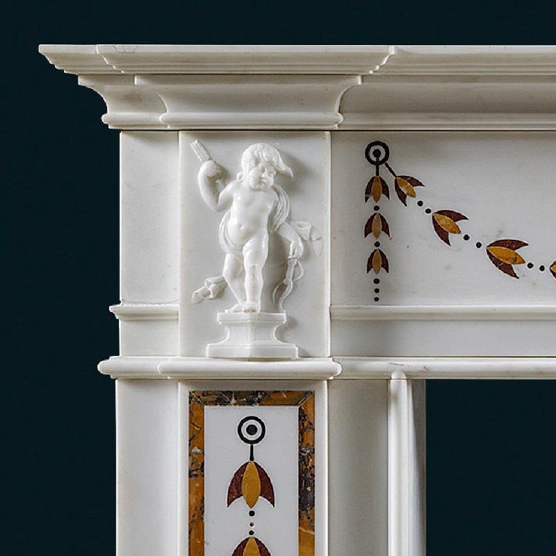 neoclassical fireplace mantel