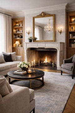 Antique Fireplace Mantle, 19th century, French limestone