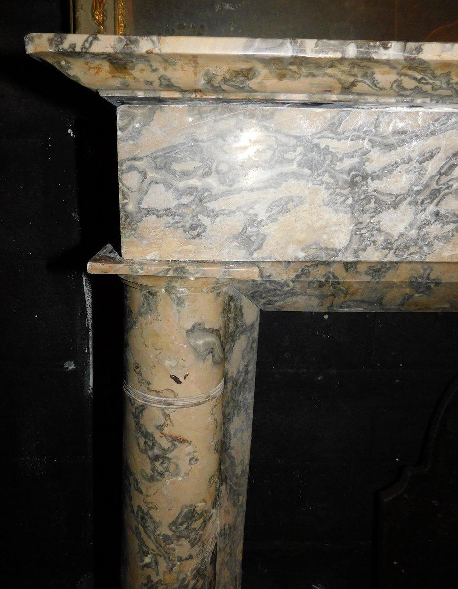 Marble Antique Fireplace Mantle Empire Style, First Half of the 19th Century, Italy For Sale