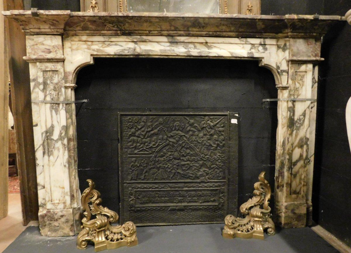 Hand-Carved Antique Fireplace Mantle in 