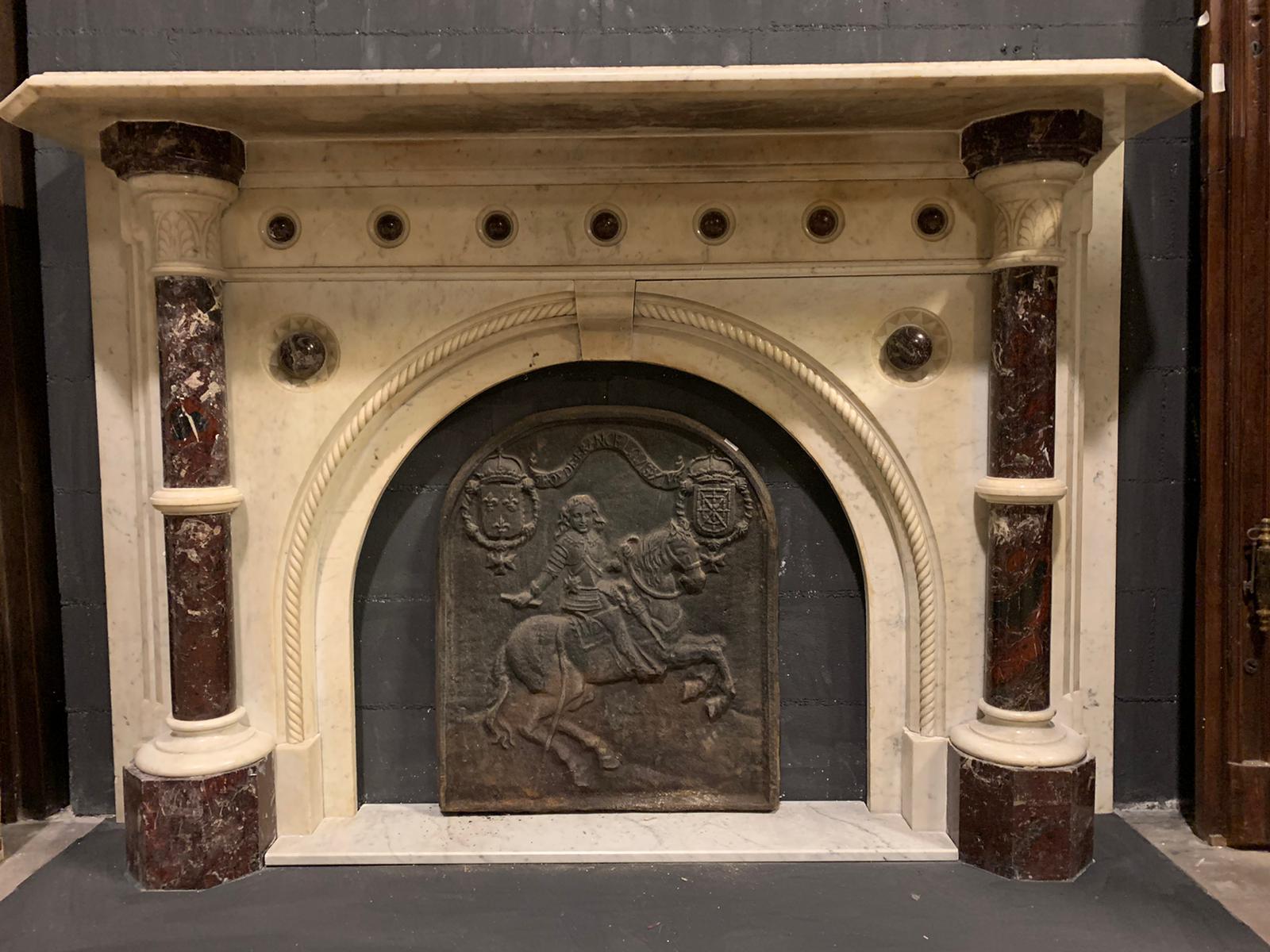 antique marble fireplace mantel
