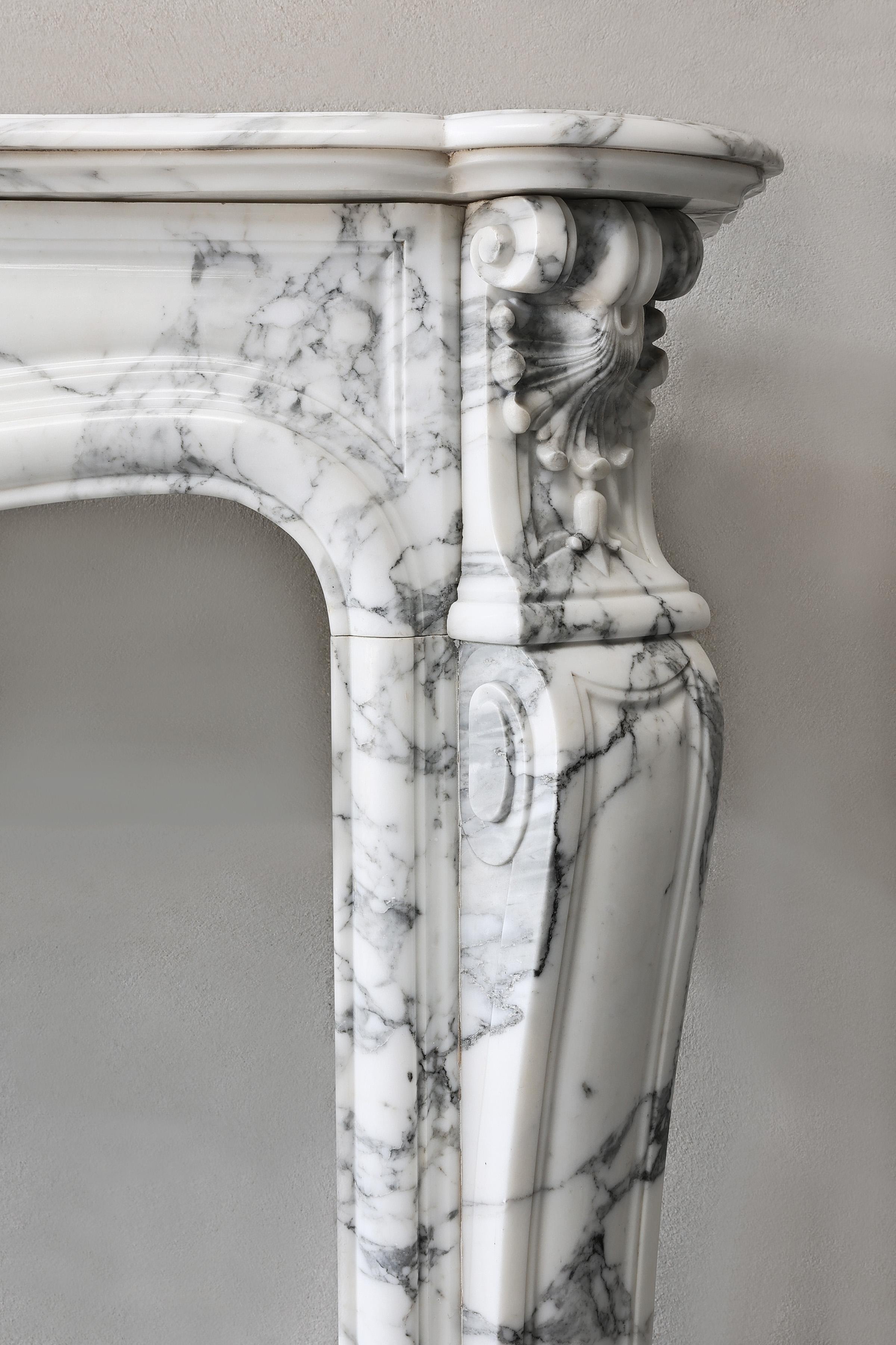 Antique Marble Fireplace Mantel 1