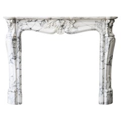 Antique Marble Fireplace Mantel