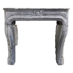 Antique Fireplace of French Limestone in Style of Louis XIV