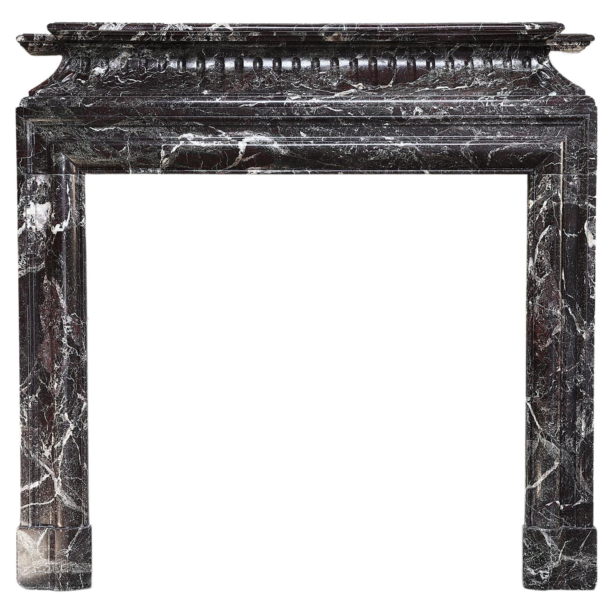 Antique Fireplace of Levanto Marble from the 19th Century in Style of Louis XVI For Sale