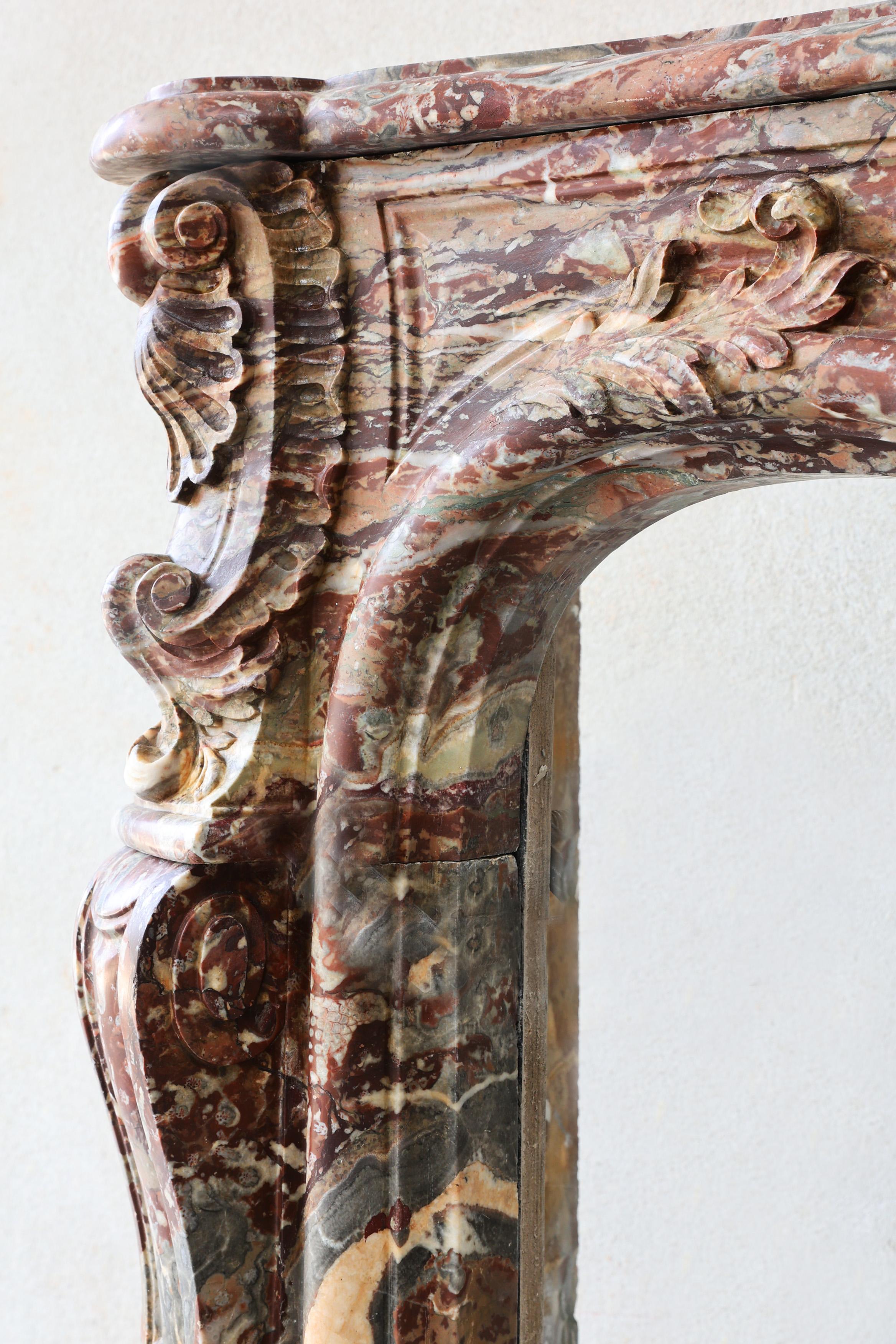 Antique Marble Fireplace Mantel For Sale 5