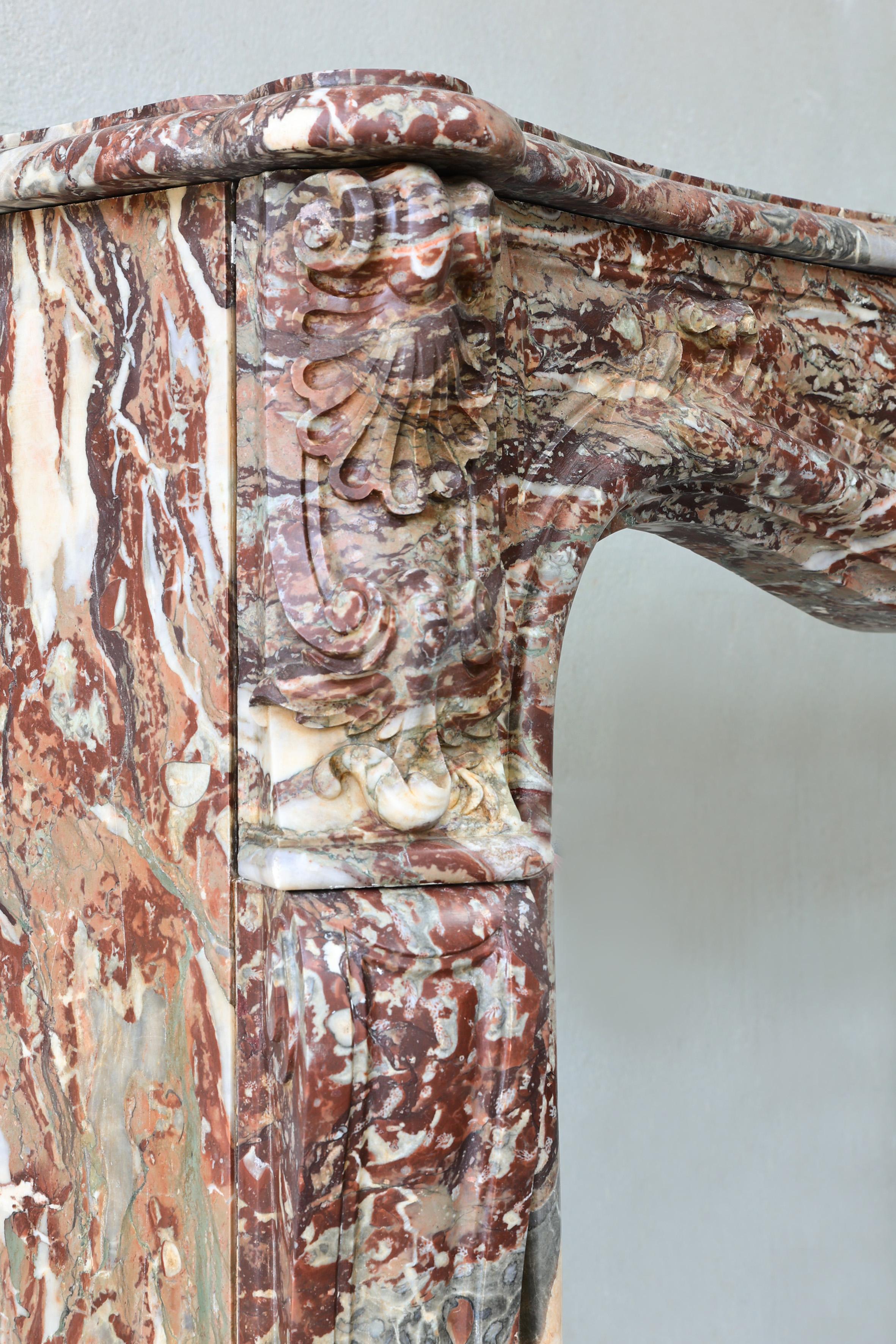 Antique Marble Fireplace Mantel For Sale 6