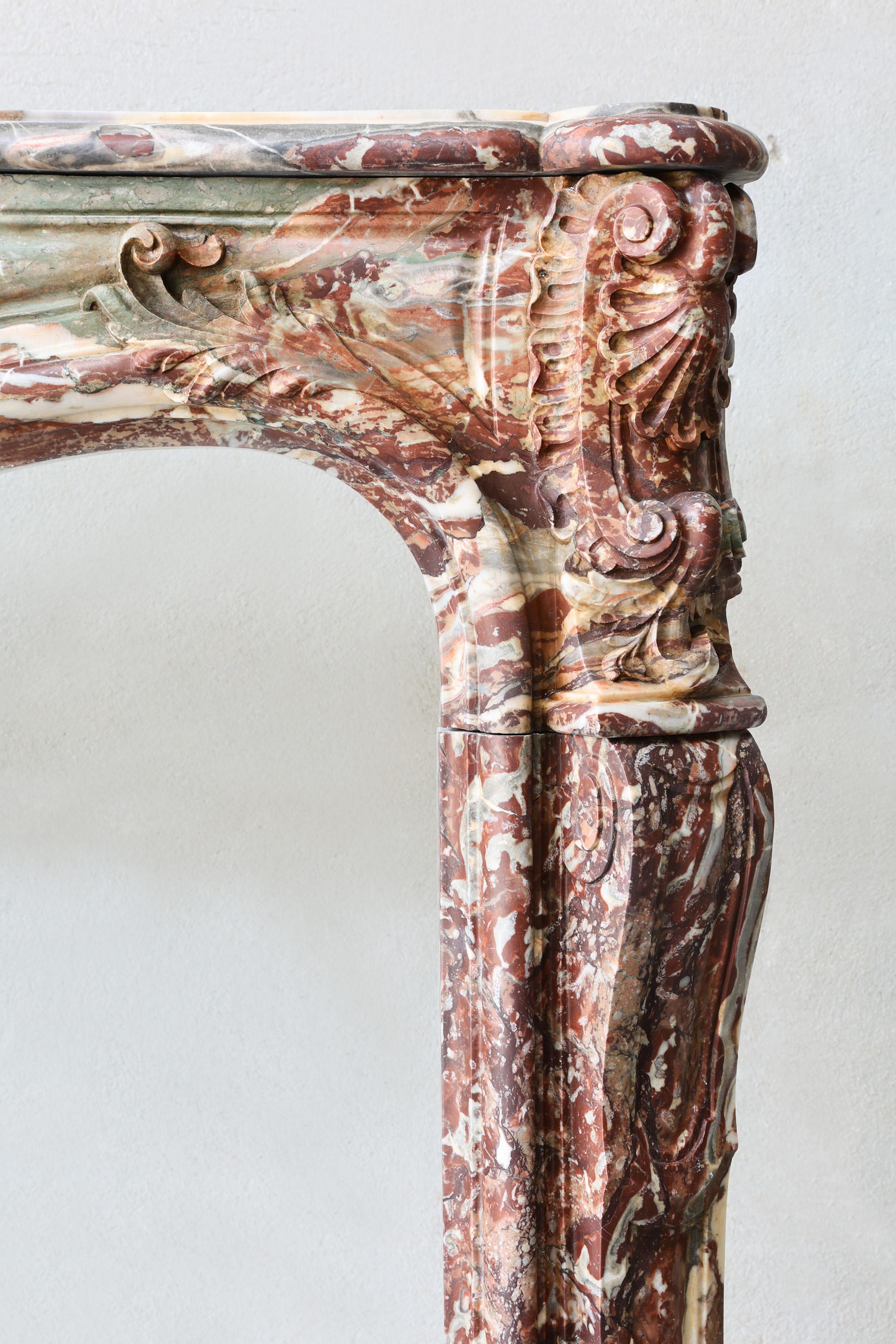 Antique Marble Fireplace Mantel For Sale 1