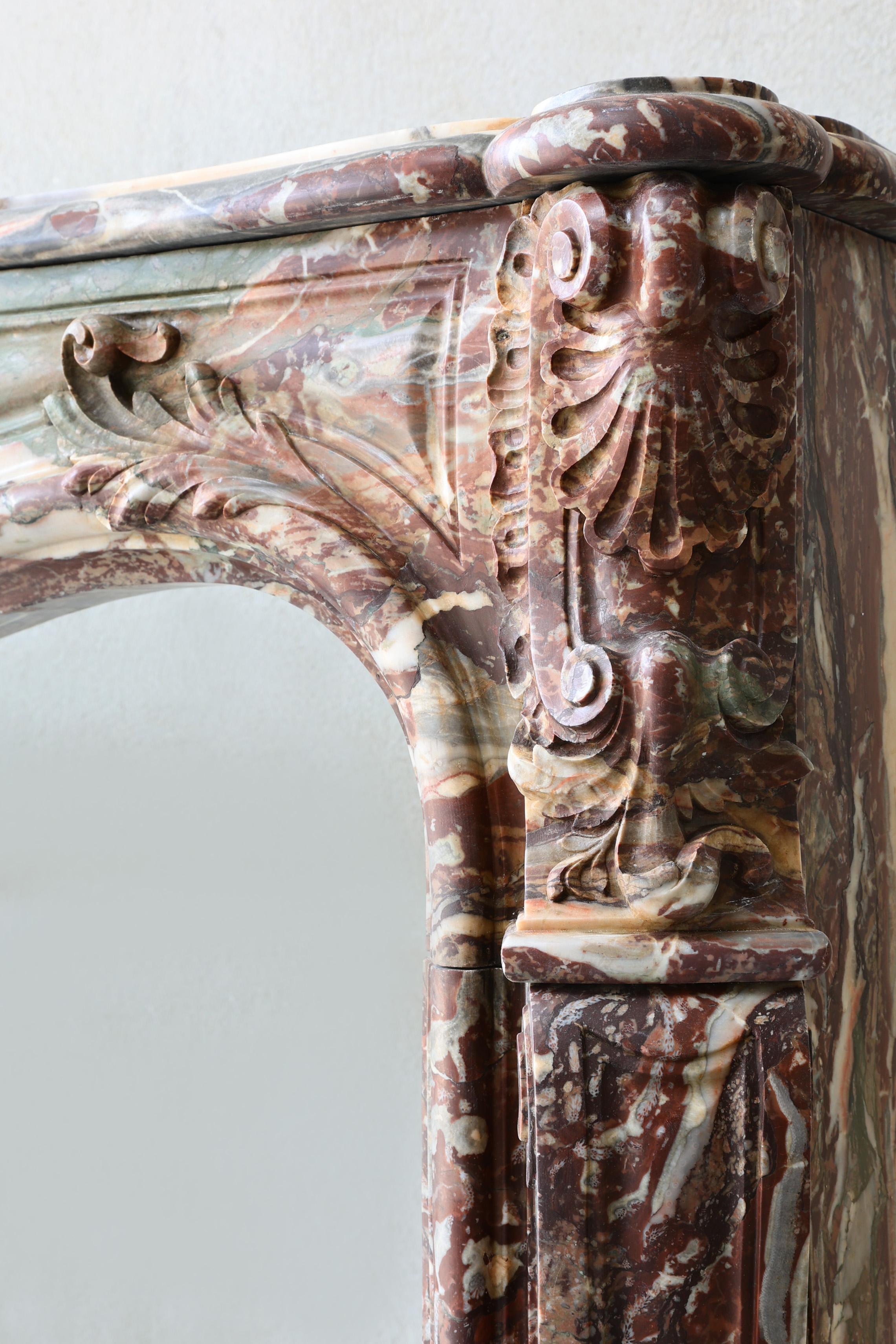 Antique Marble Fireplace Mantel For Sale 2