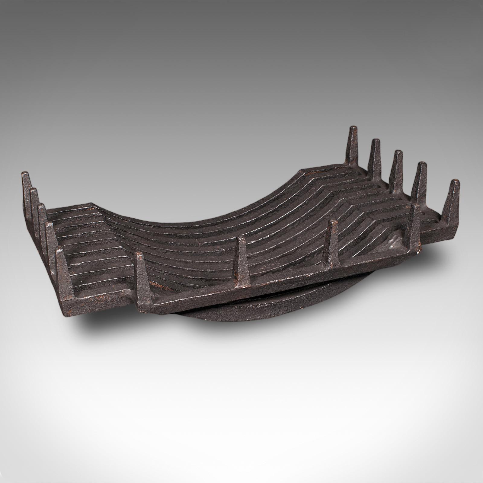 Set da camino antico, inglese, ferro battuto, cesto da fuoco, androni, vittoriano in vendita 5