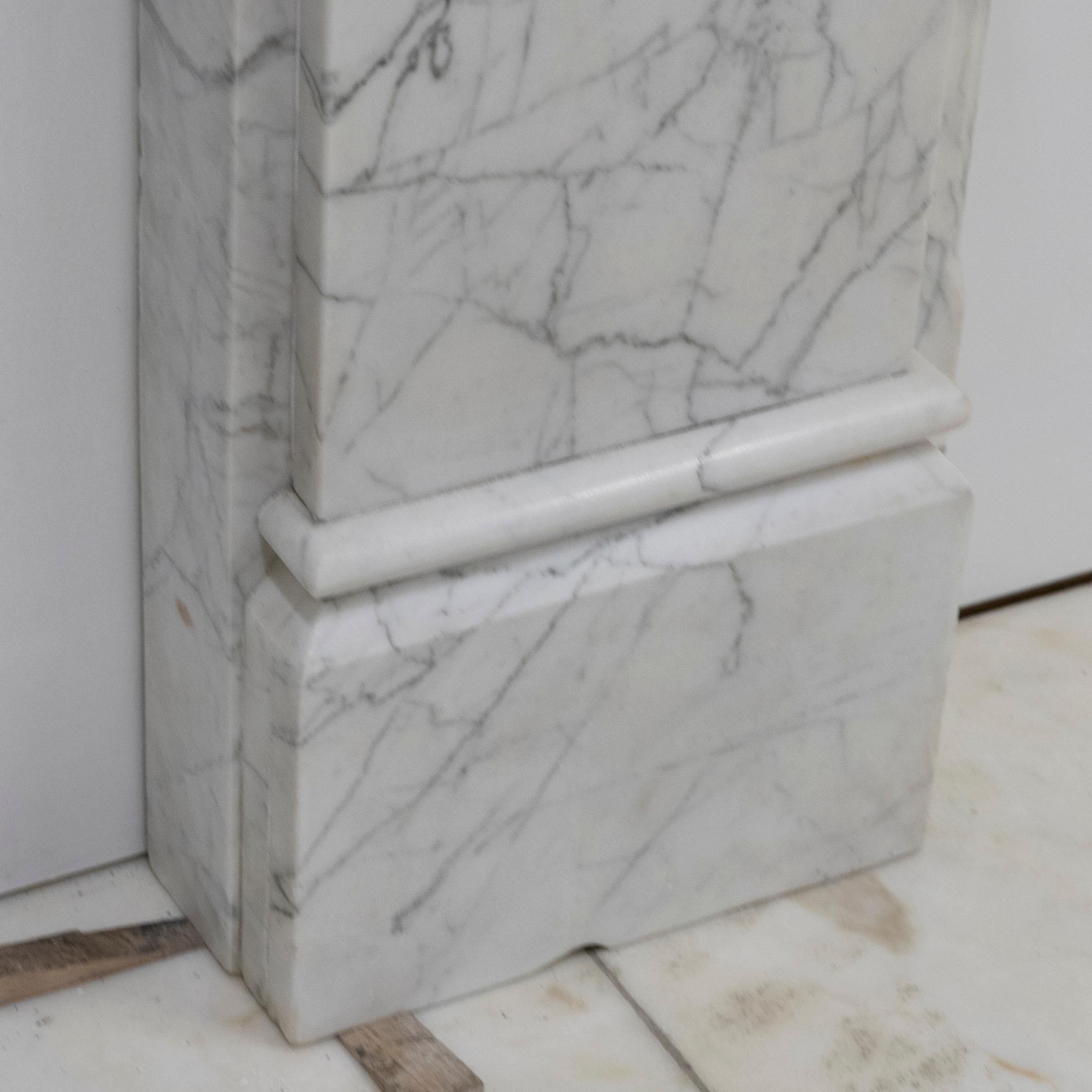 Antique Fireplace Surround With Sienna Marble Columns For Sale 5