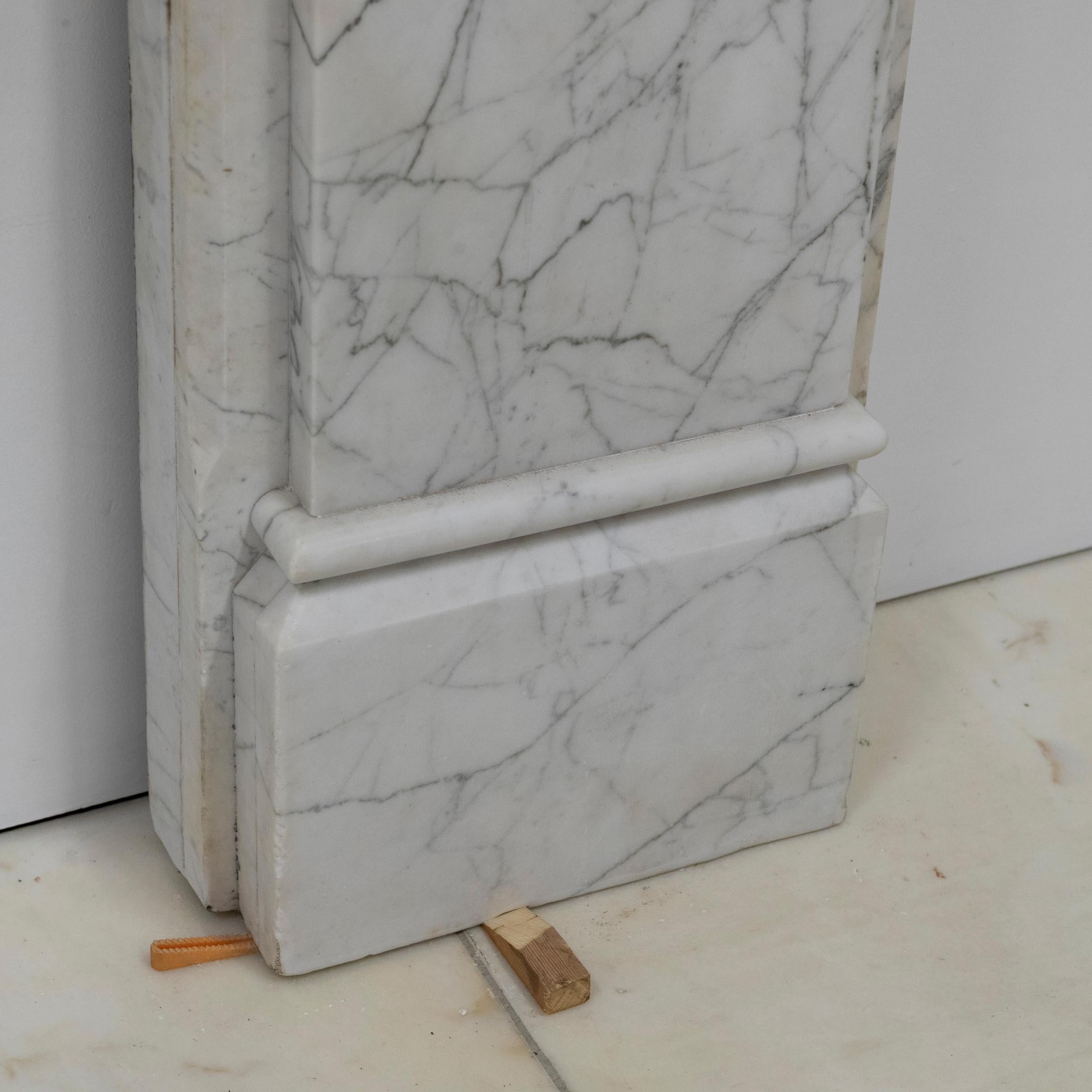 Antique Fireplace Surround With Sienna Marble Columns For Sale 2