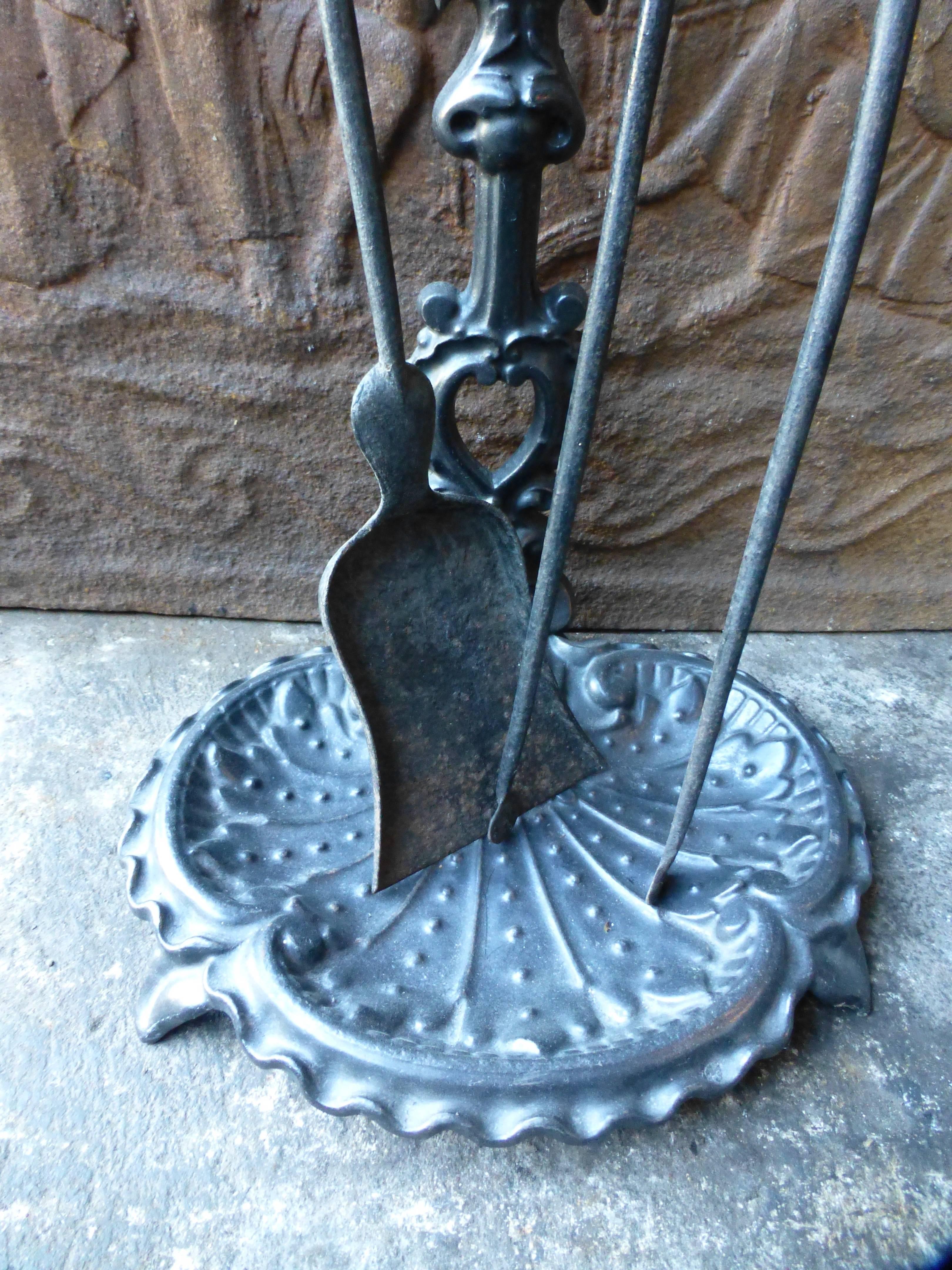 Forged Antique Fireplace Tools, Fire Irons